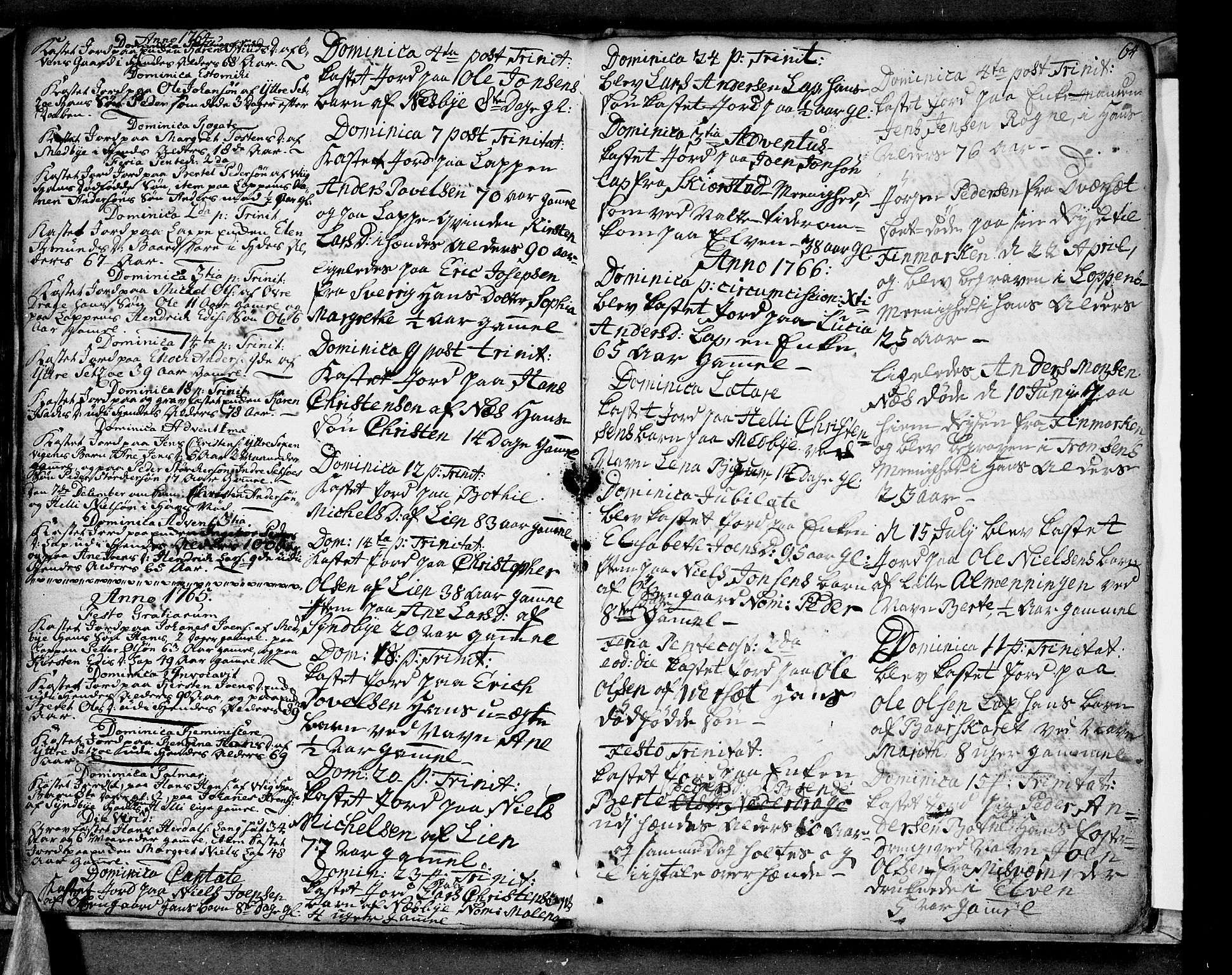 Ministerialprotokoller, klokkerbøker og fødselsregistre - Nordland, SAT/A-1459/847/L0663: Parish register (official) no. 847A03, 1749-1770, p. 64