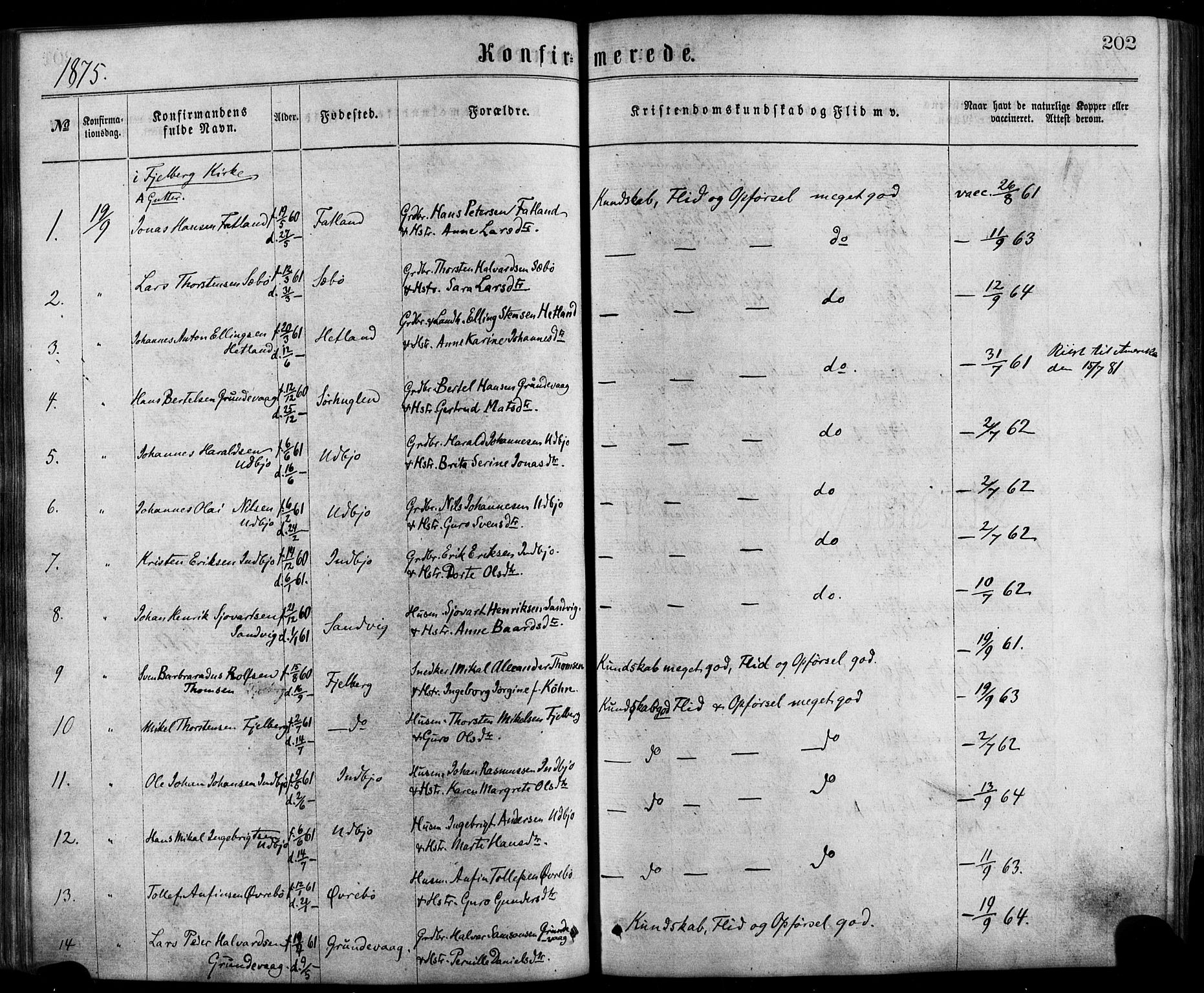 Fjelberg sokneprestembete, SAB/A-75201/H/Haa: Parish register (official) no. A 8, 1866-1879, p. 202