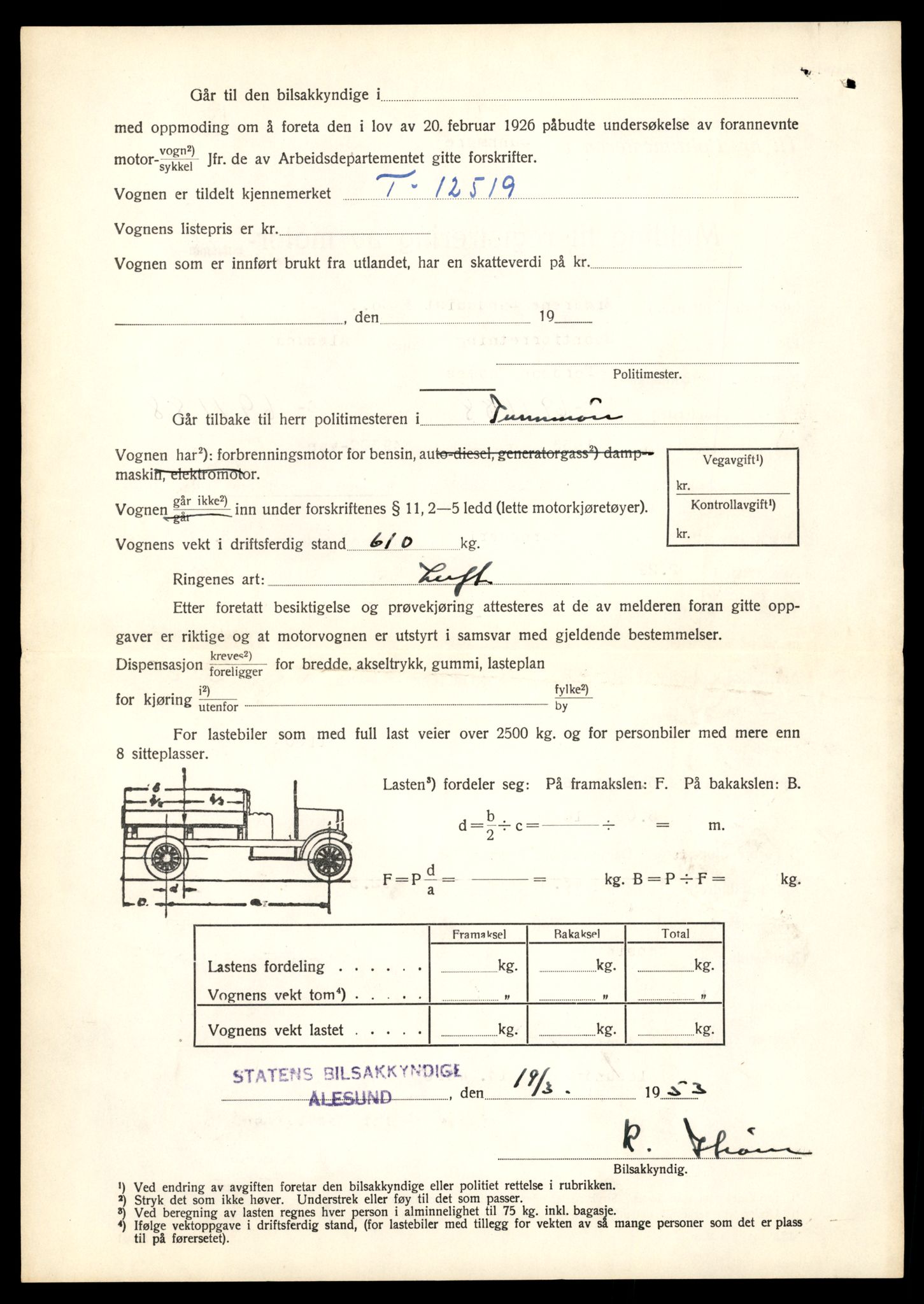 Møre og Romsdal vegkontor - Ålesund trafikkstasjon, AV/SAT-A-4099/F/Fe/L0034: Registreringskort for kjøretøy T 12500 - T 12652, 1927-1998, p. 341