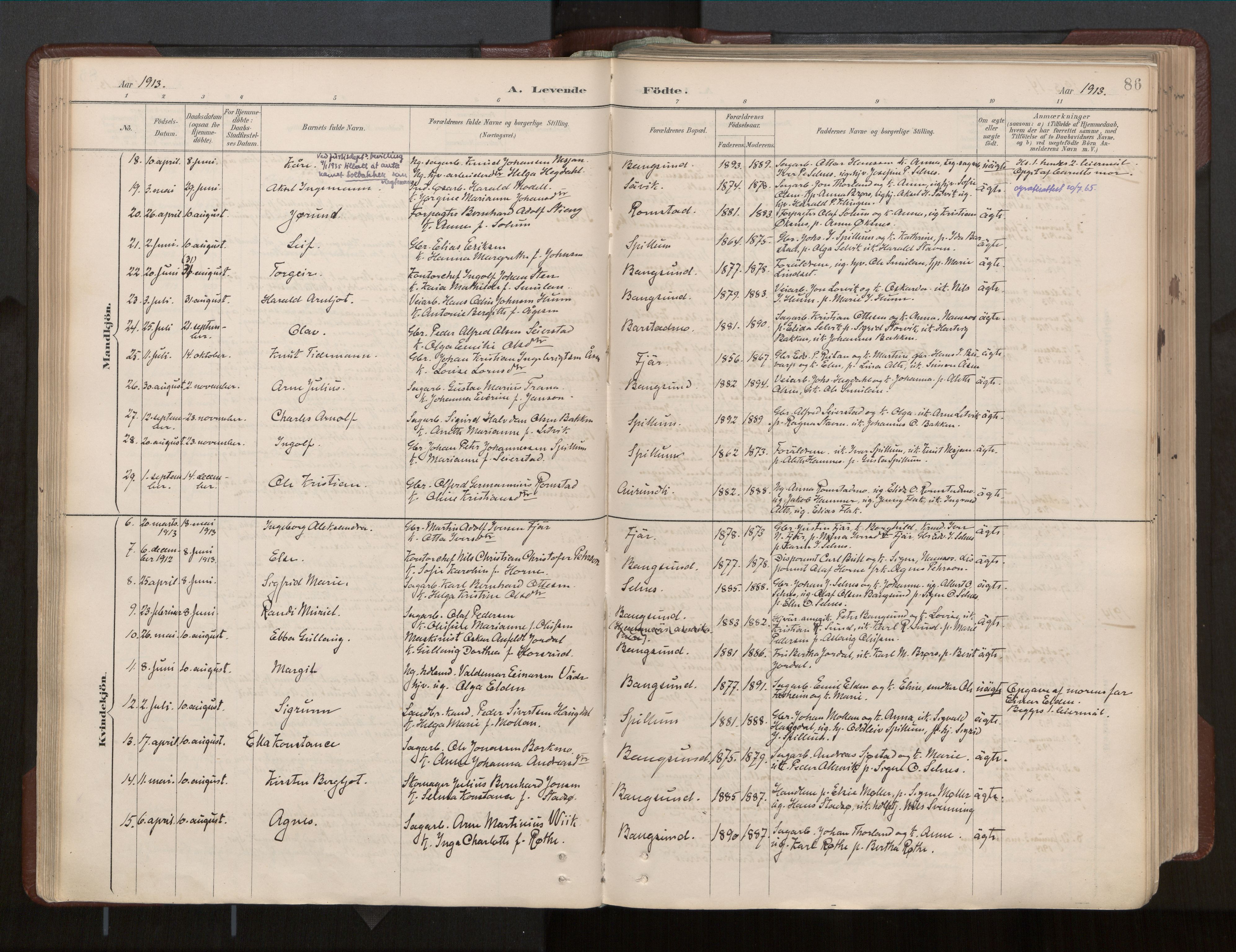 Ministerialprotokoller, klokkerbøker og fødselsregistre - Nord-Trøndelag, SAT/A-1458/770/L0589: Parish register (official) no. 770A03, 1887-1929, p. 86