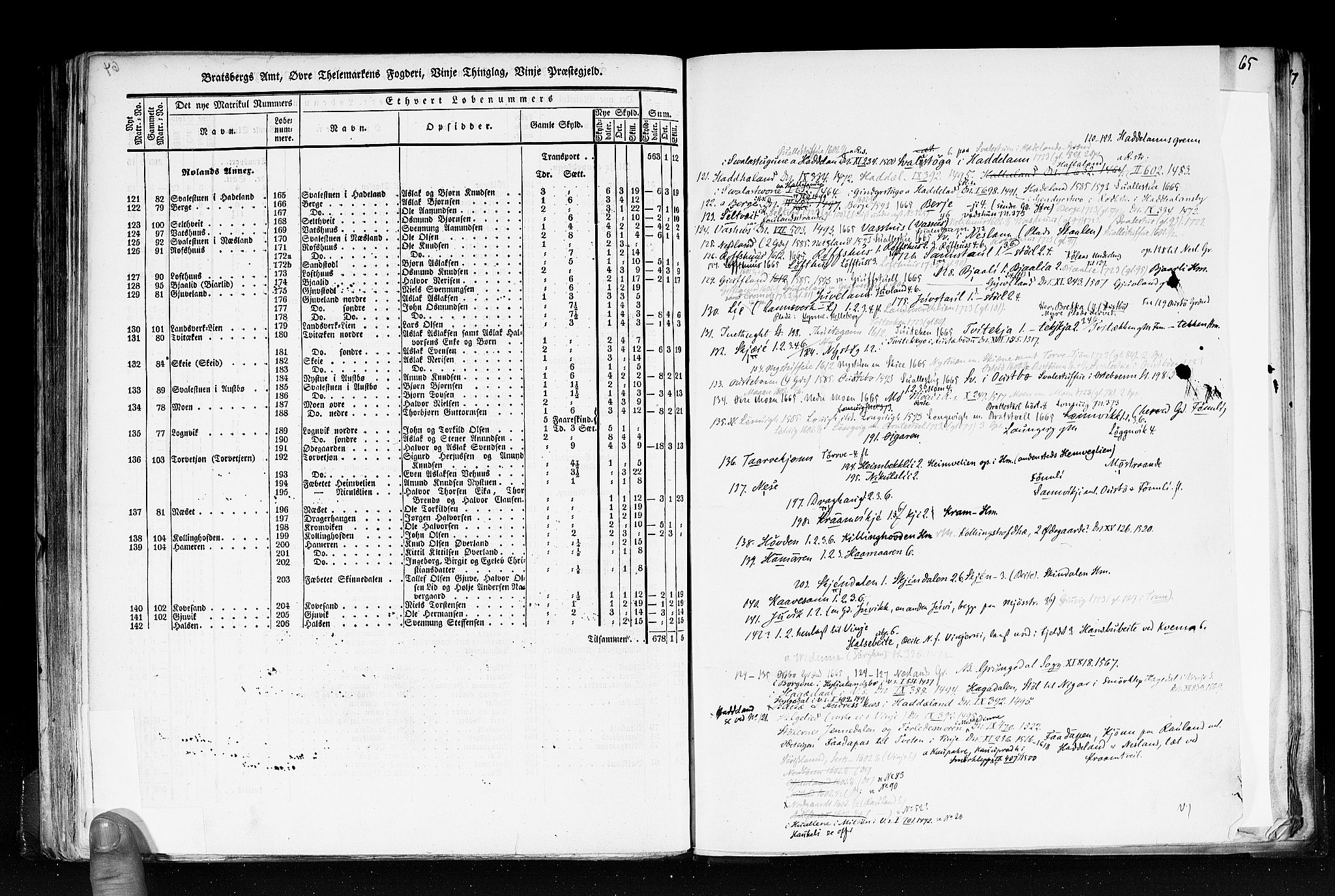 Rygh, RA/PA-0034/F/Fb/L0007: Matrikkelen for 1838 - Bratsberg amt (Telemark fylke), 1838, p. 64b