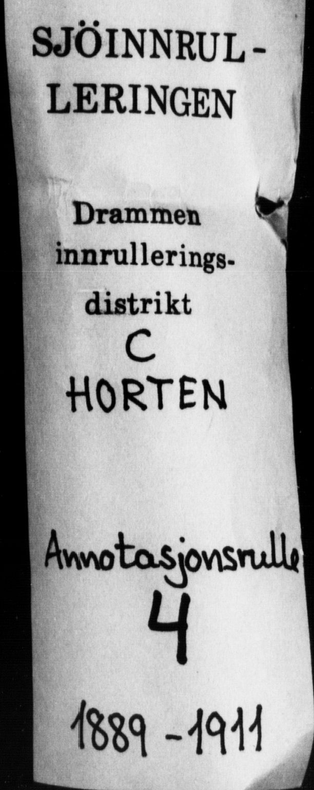 Horten innrulleringskontor, AV/SAKO-A-785/F/Fb/L0004: Annotasjonsrulle, 1889-1911, p. 1