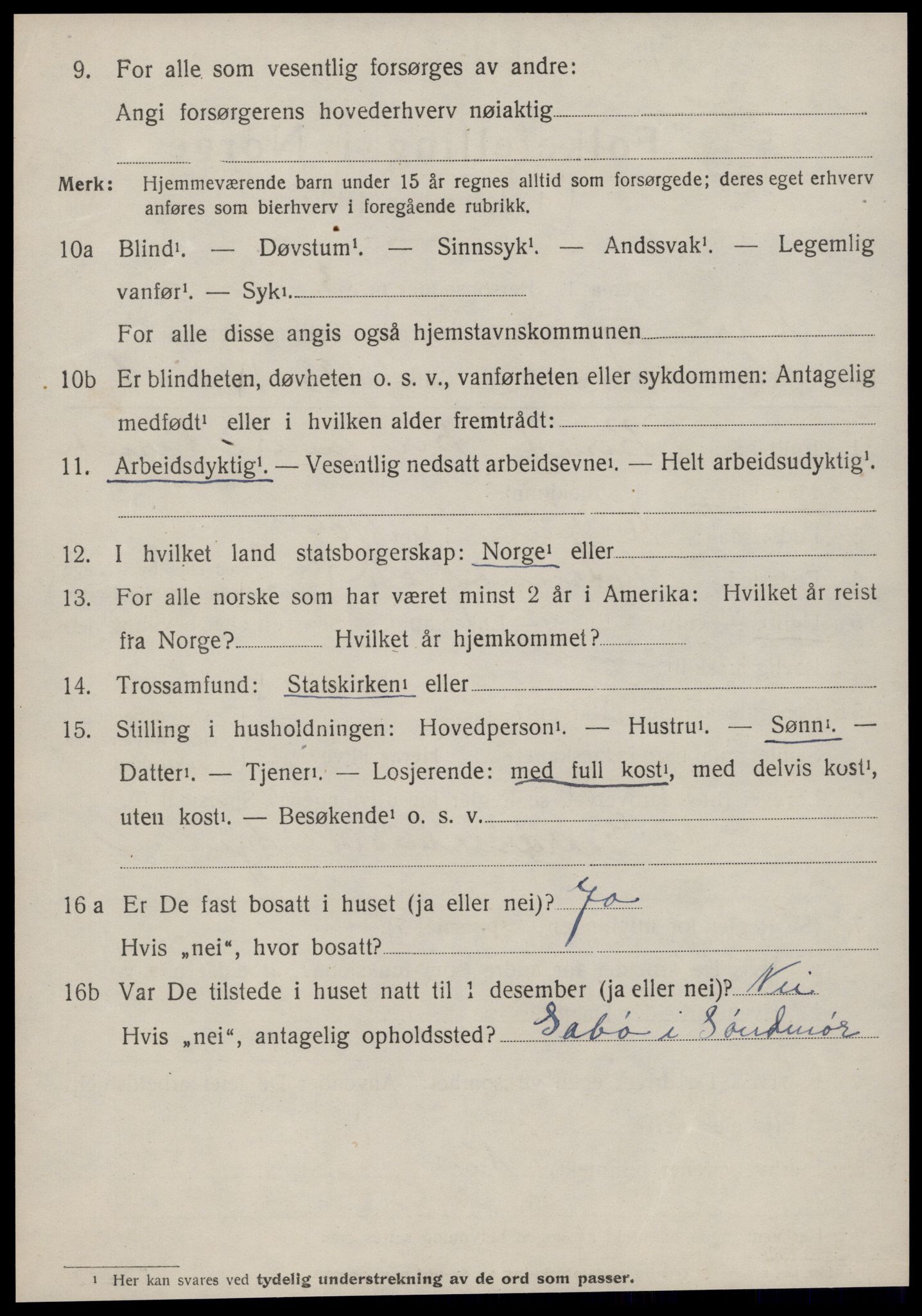 SAT, 1920 census for Hjørundfjord, 1920, p. 1468