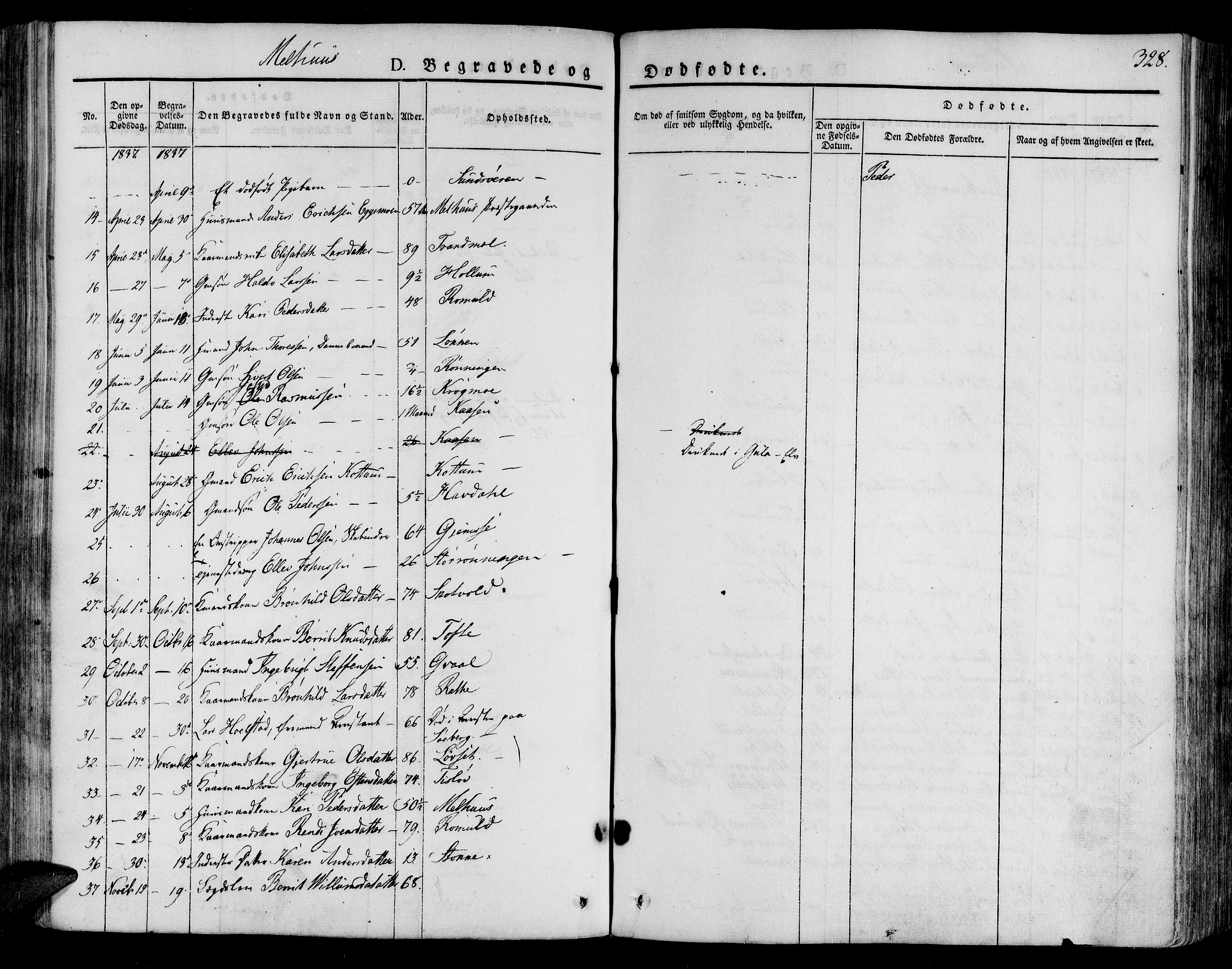 Ministerialprotokoller, klokkerbøker og fødselsregistre - Sør-Trøndelag, SAT/A-1456/691/L1070: Parish register (official) no. 691A05 /1, 1826-1841, p. 328