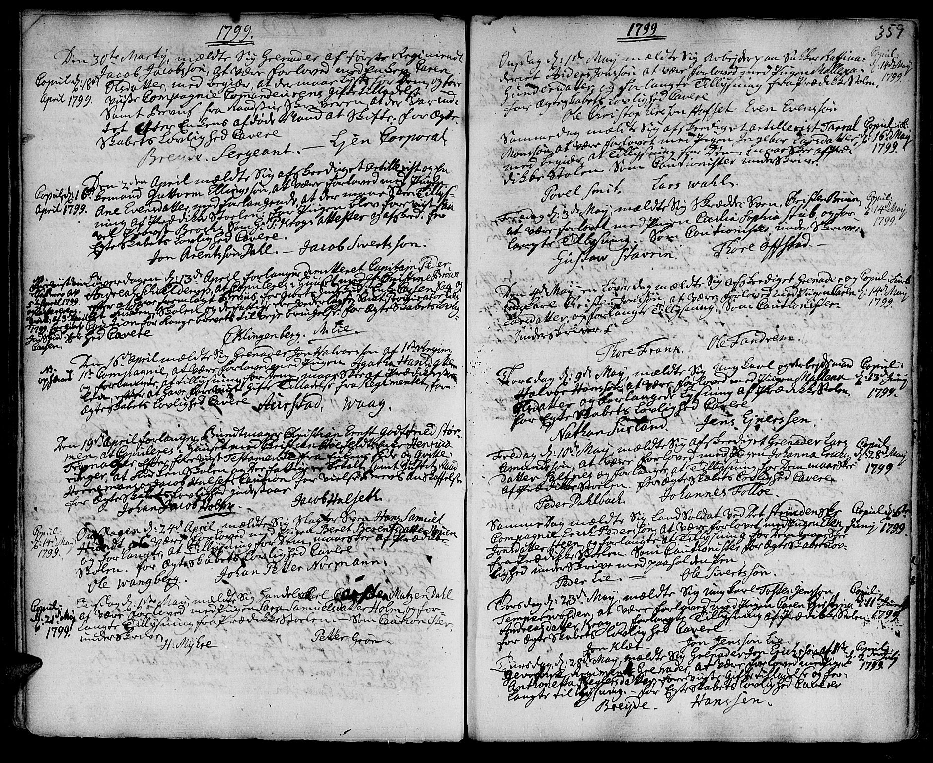 Ministerialprotokoller, klokkerbøker og fødselsregistre - Sør-Trøndelag, SAT/A-1456/601/L0038: Parish register (official) no. 601A06, 1766-1877, p. 359