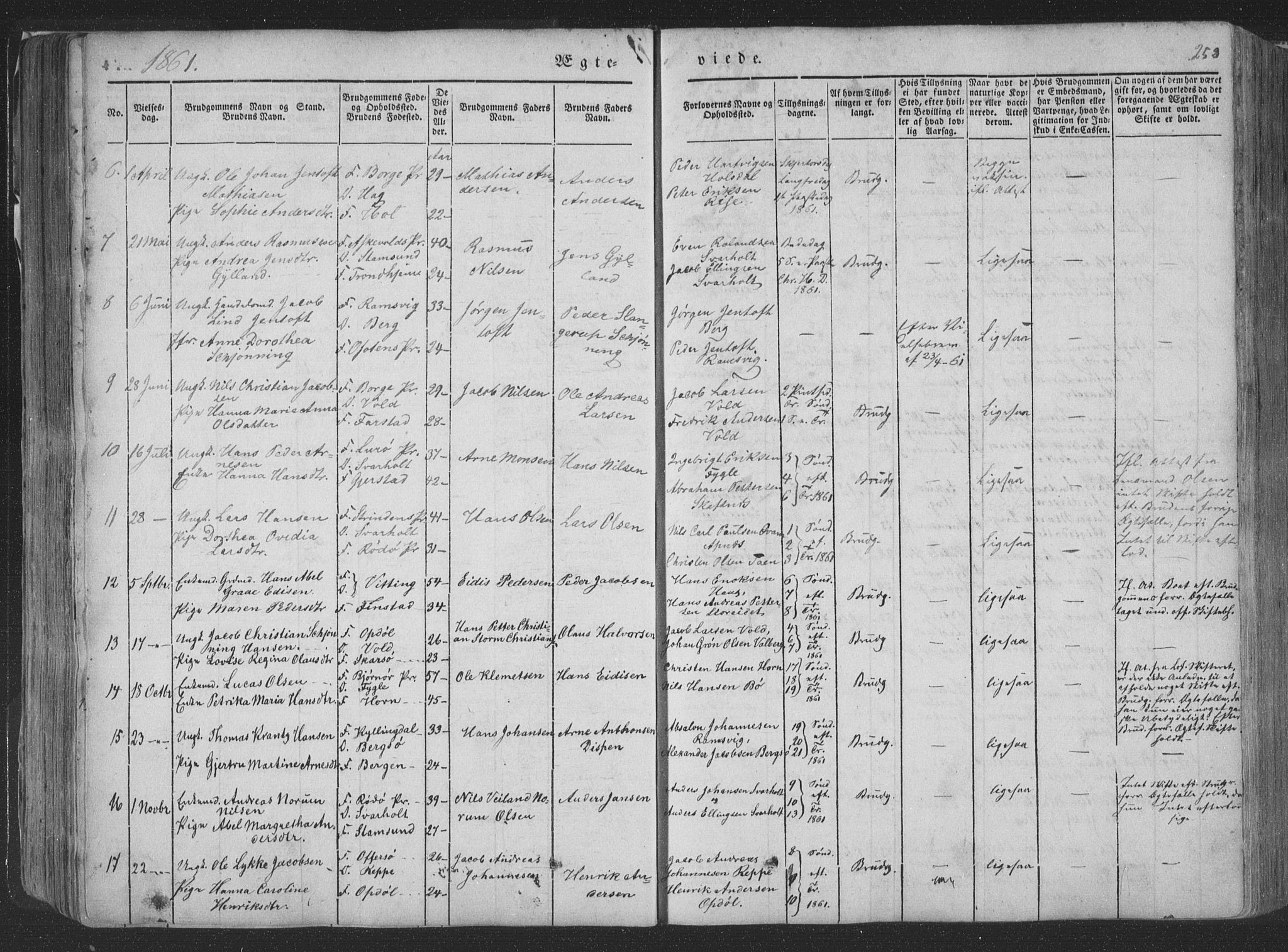 Ministerialprotokoller, klokkerbøker og fødselsregistre - Nordland, AV/SAT-A-1459/881/L1165: Parish register (copy) no. 881C02, 1854-1876, p. 258