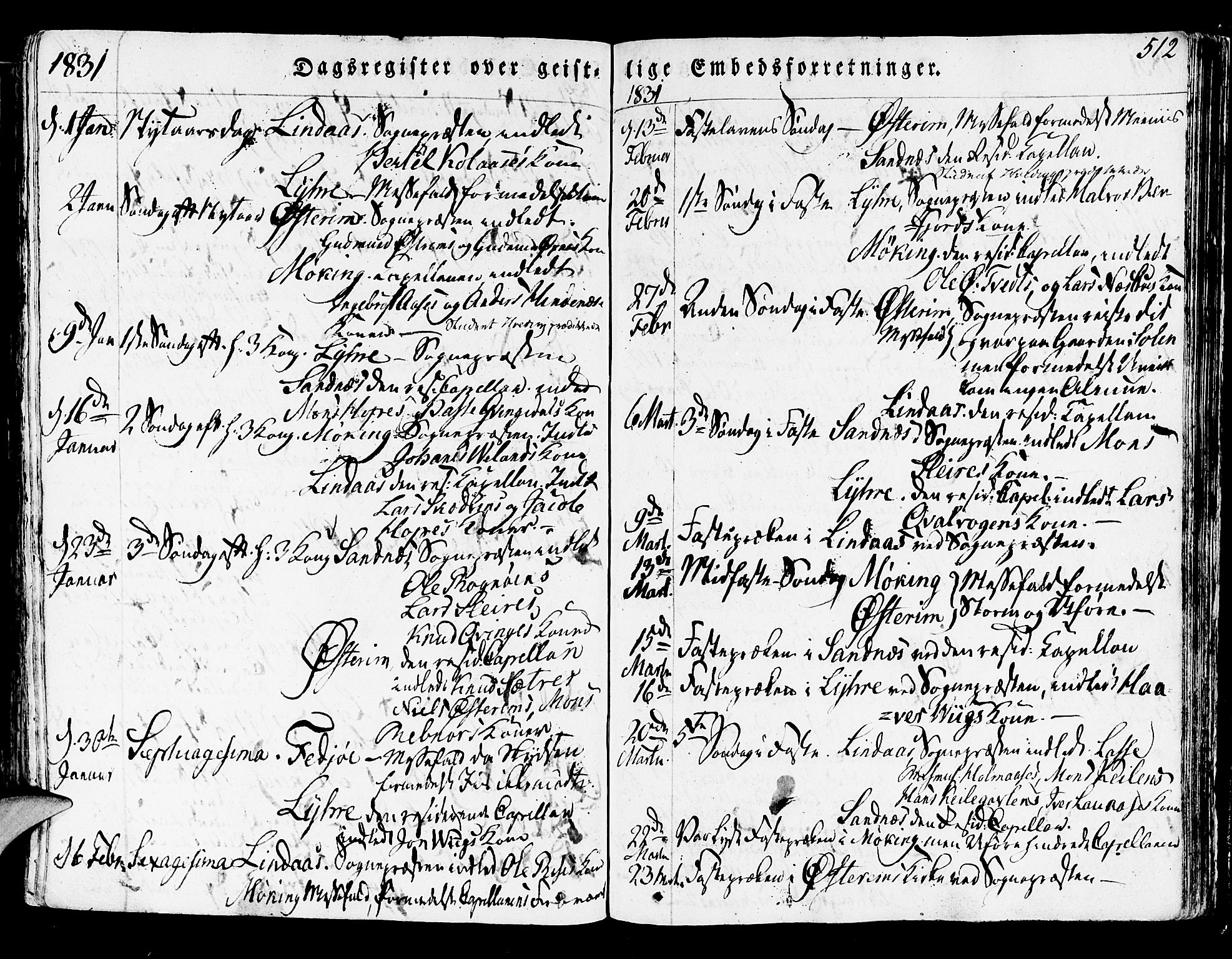 Lindås Sokneprestembete, SAB/A-76701/H/Haa: Parish register (official) no. A 8, 1823-1836, p. 512