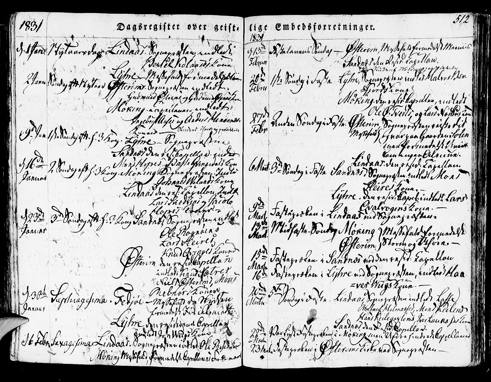 Lindås Sokneprestembete, AV/SAB-A-76701/H/Haa/Haaa/L0008: Parish register (official) no. A 8, 1823-1836, p. 512