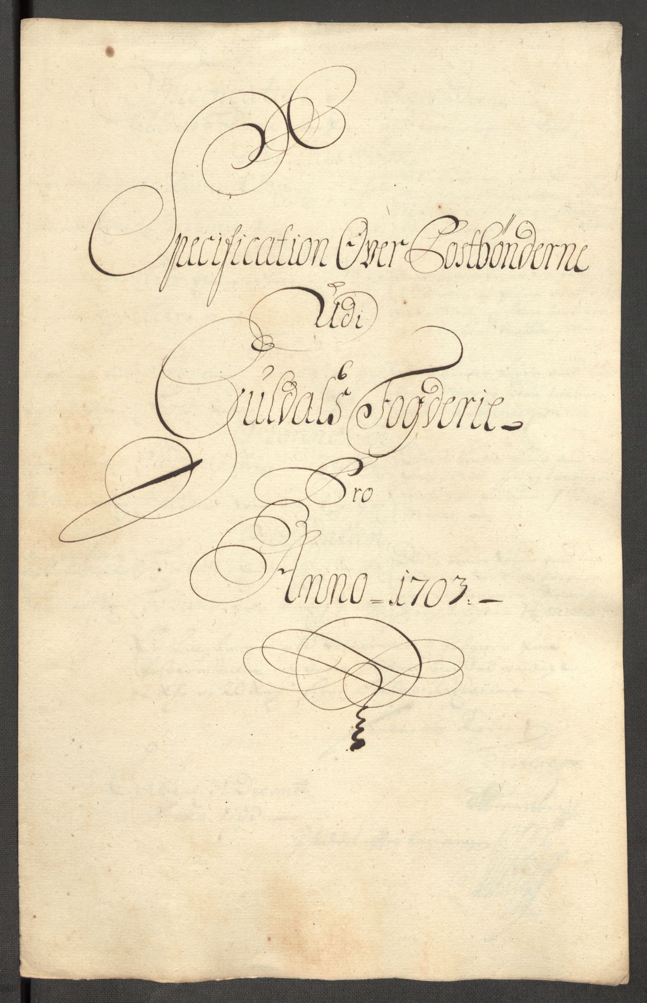 Rentekammeret inntil 1814, Reviderte regnskaper, Fogderegnskap, RA/EA-4092/R60/L3953: Fogderegnskap Orkdal og Gauldal, 1703, p. 370