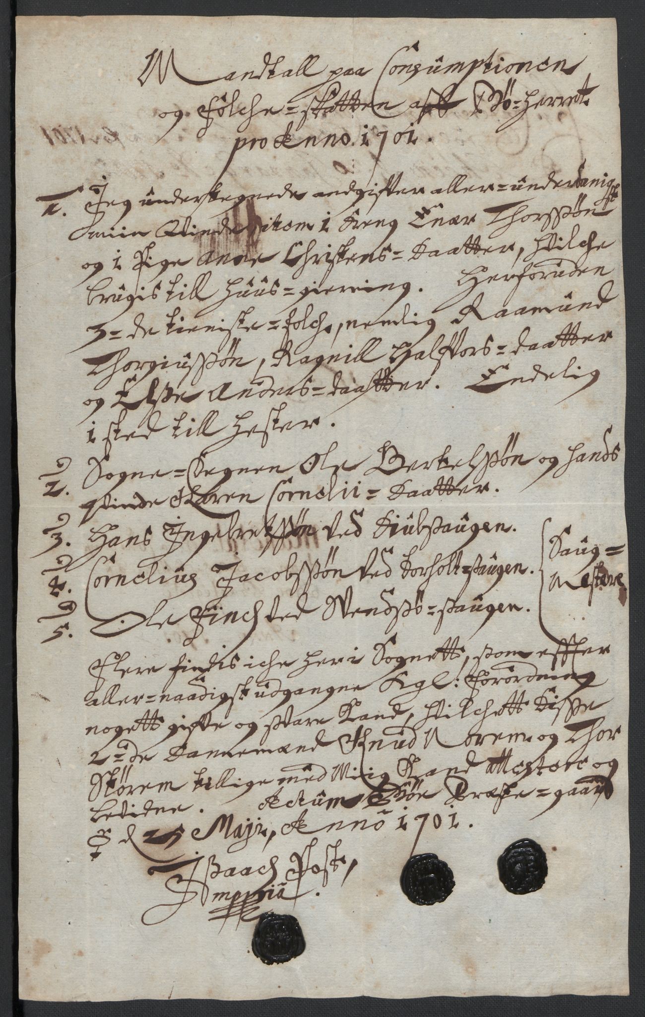 Rentekammeret inntil 1814, Reviderte regnskaper, Fogderegnskap, AV/RA-EA-4092/R36/L2105: Fogderegnskap Øvre og Nedre Telemark og Bamble, 1701, p. 120