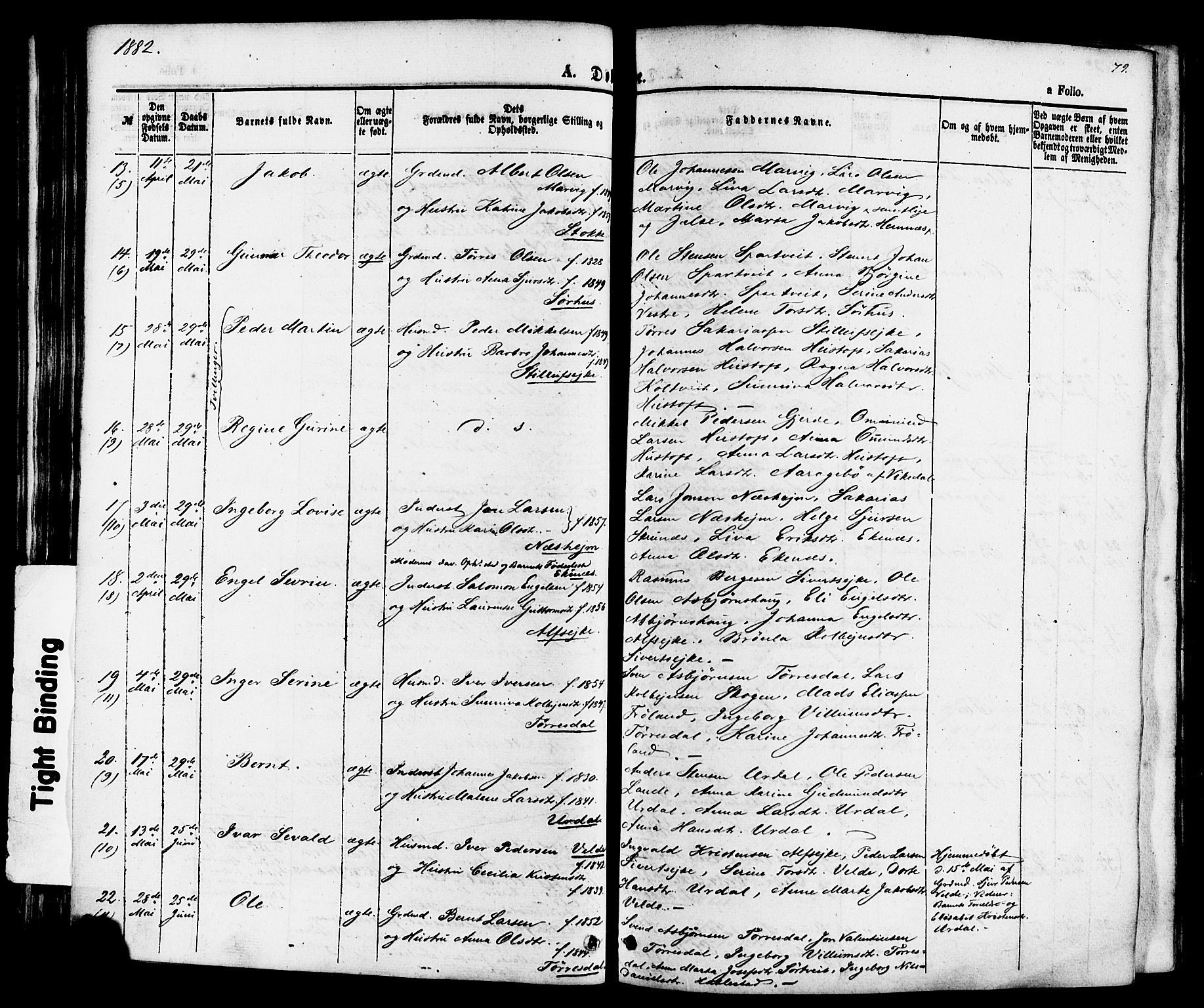 Skjold sokneprestkontor, AV/SAST-A-101847/H/Ha/Haa/L0007: Parish register (official) no. A 7, 1857-1882, p. 79