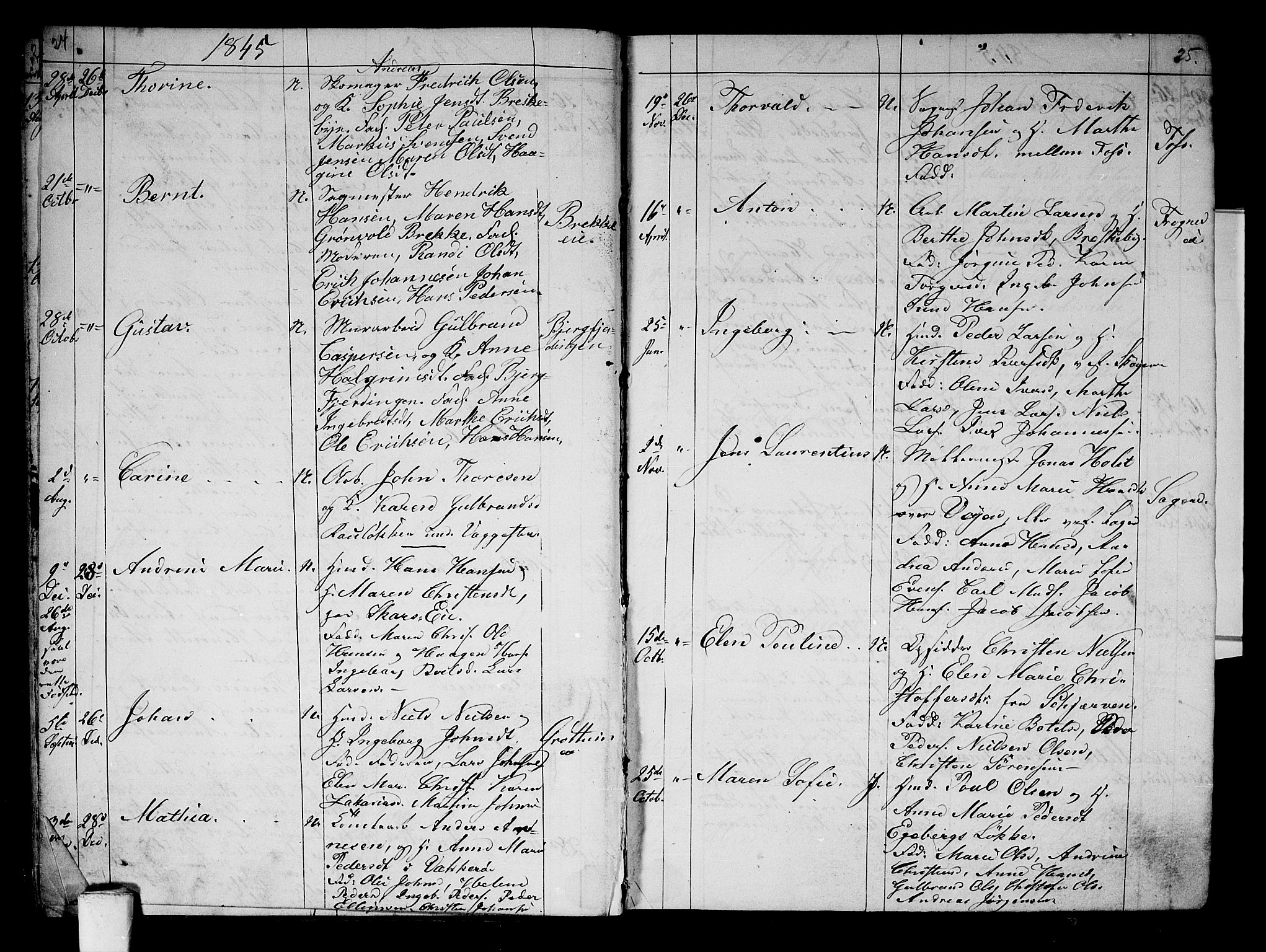 Aker prestekontor kirkebøker, SAO/A-10861/G/L0008: Parish register (copy) no. 8, 1845-1848, p. 24-25