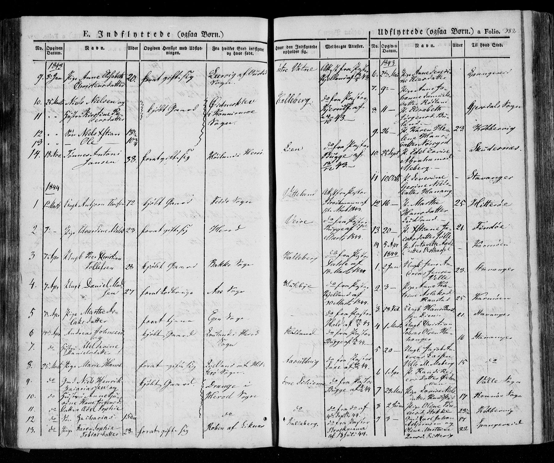 Lista sokneprestkontor, AV/SAK-1111-0027/F/Fa/L0009: Parish register (official) no. A 9, 1835-1846, p. 382