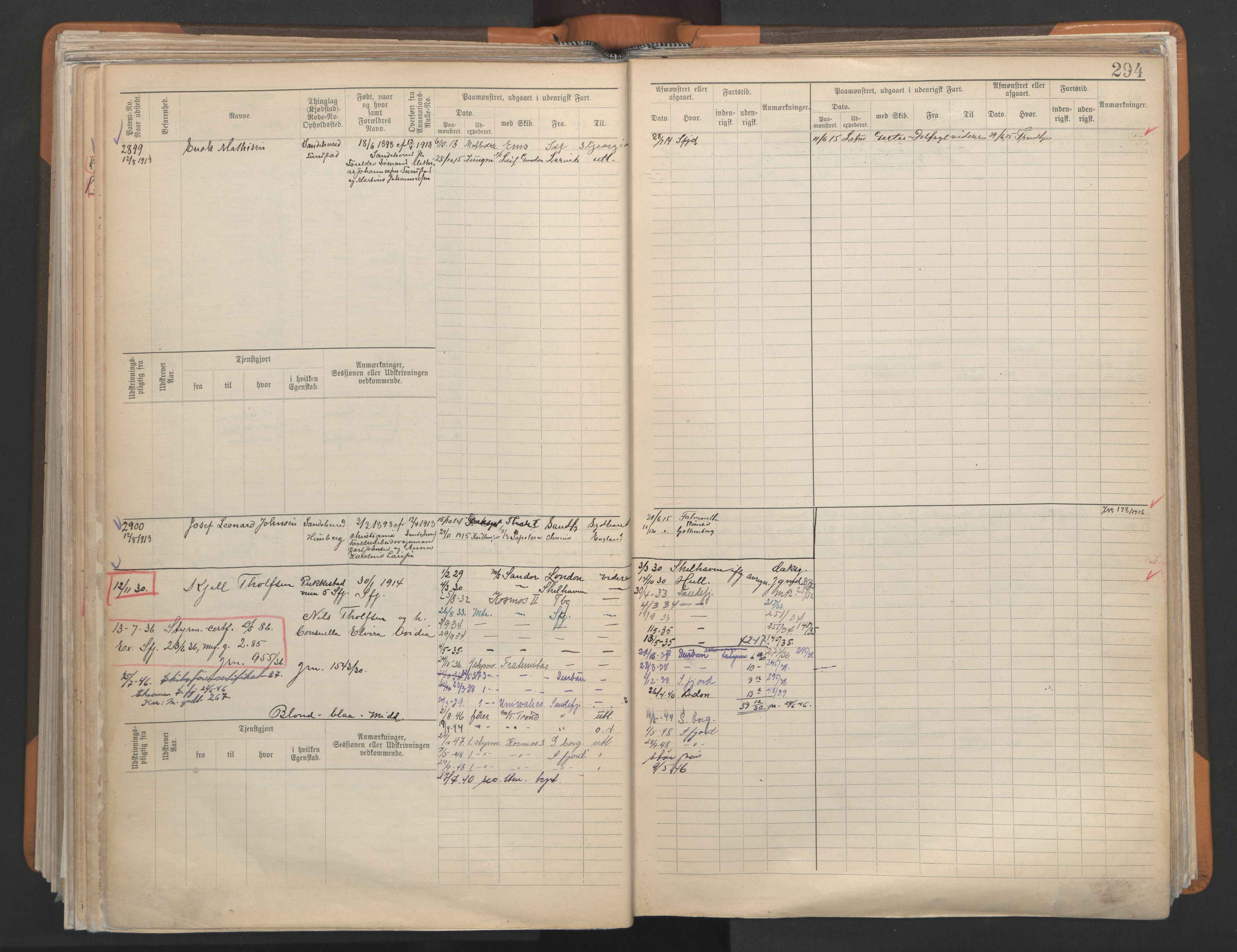 Sandefjord innrulleringskontor, AV/SAKO-A-788/F/Fb/L0009: Hovedrulle, 1897, p. 294