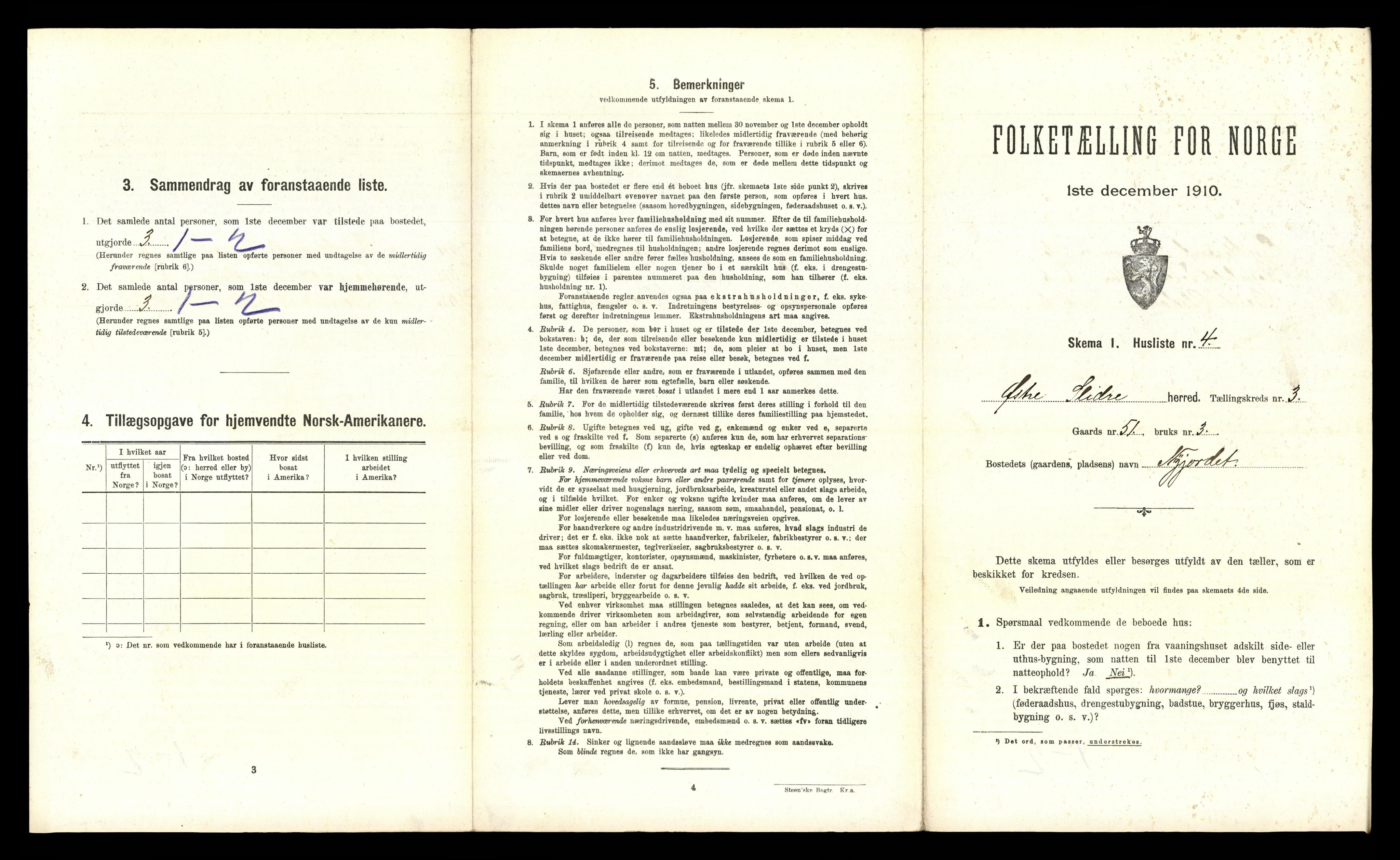 RA, 1910 census for Øystre Slidre, 1910, p. 242