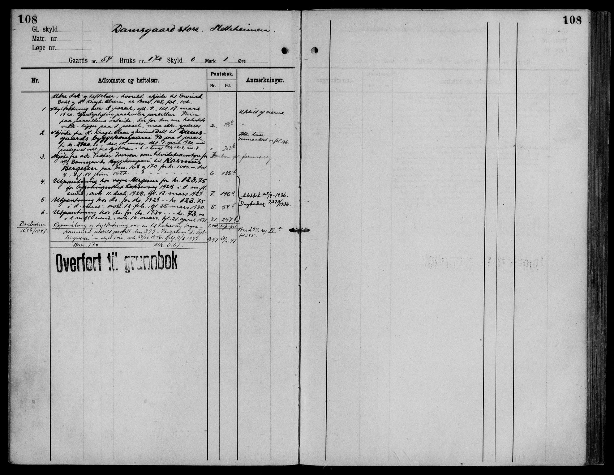 Midhordland sorenskriveri, AV/SAB-A-3001/1/G/Ga/Gab/L0115: Mortgage register no. II.A.b.115, p. 108