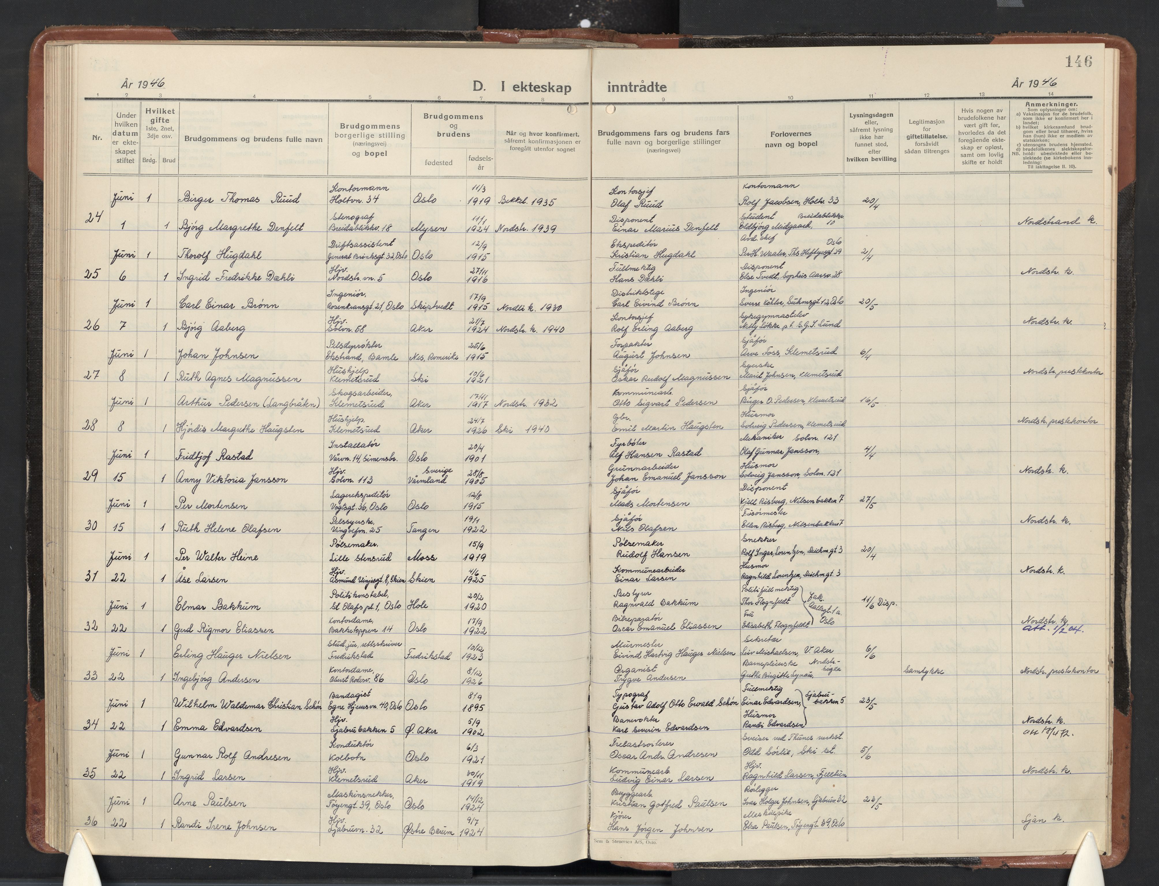 Nordstrand prestekontor Kirkebøker, AV/SAO-A-10362a/F/Fa/L0007: Parish register (official) no. 7, 1930-1947, p. 146