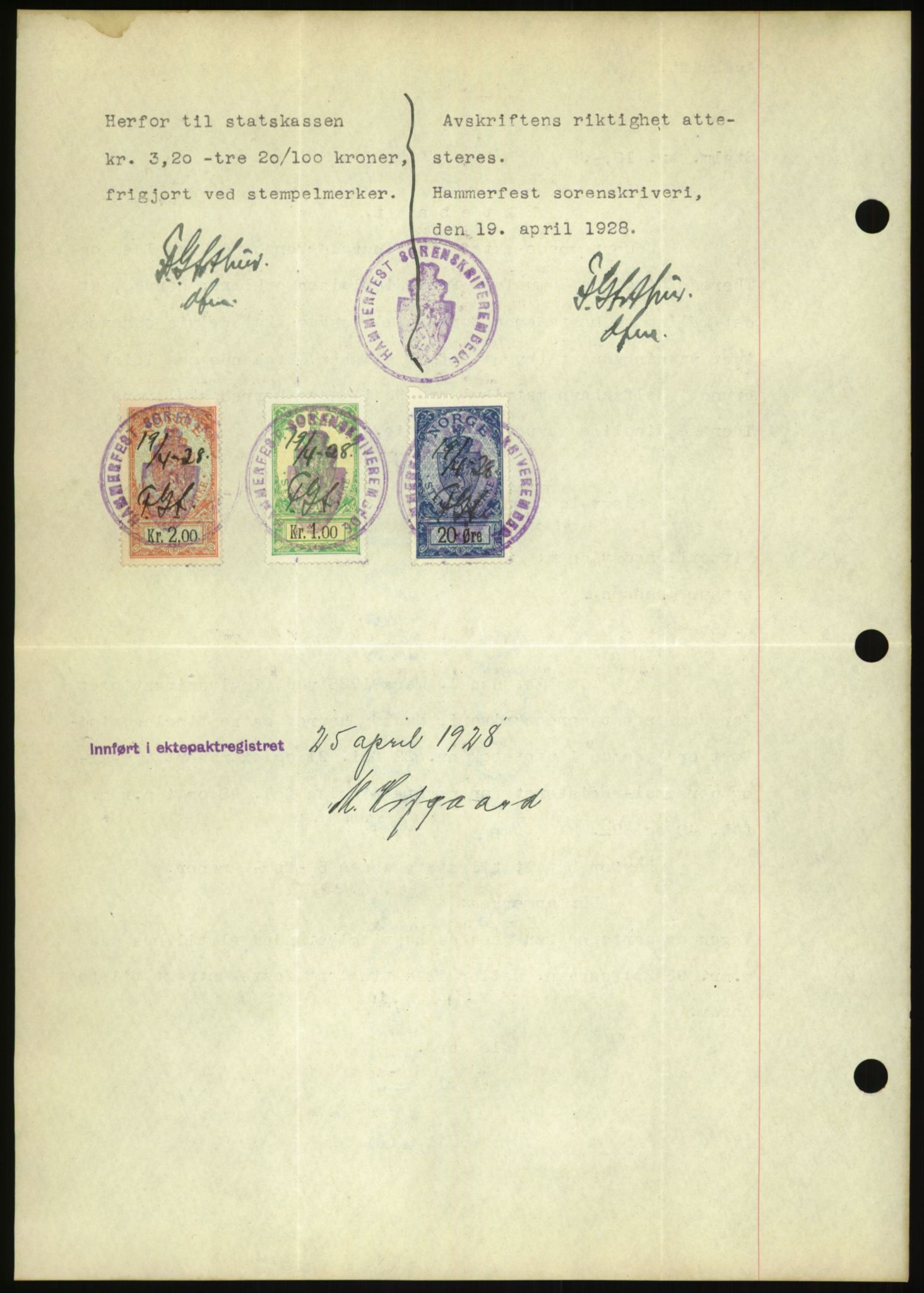 Oslo byskriverembete, AV/SAO-A-10227/2/G/Gb/L0072: Tinglyste ektepakter, Finnmark, bind 1, 1928-1950