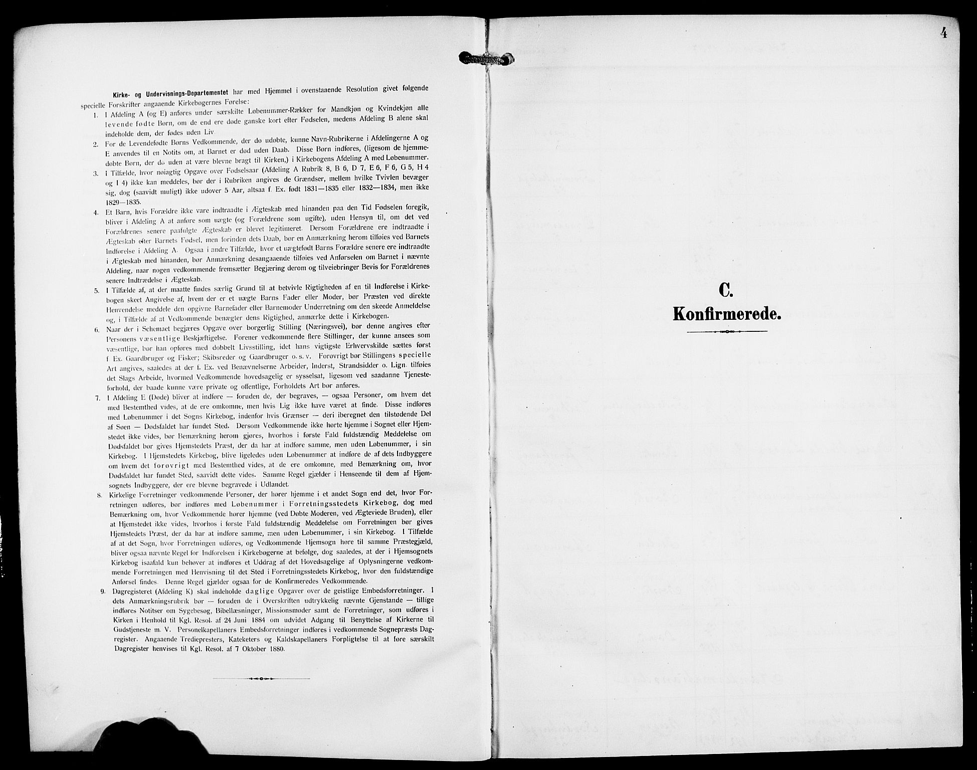 Johanneskirken sokneprestembete, SAB/A-76001/H/Hab: Parish register (copy) no. B 2, 1907-1924, p. 4