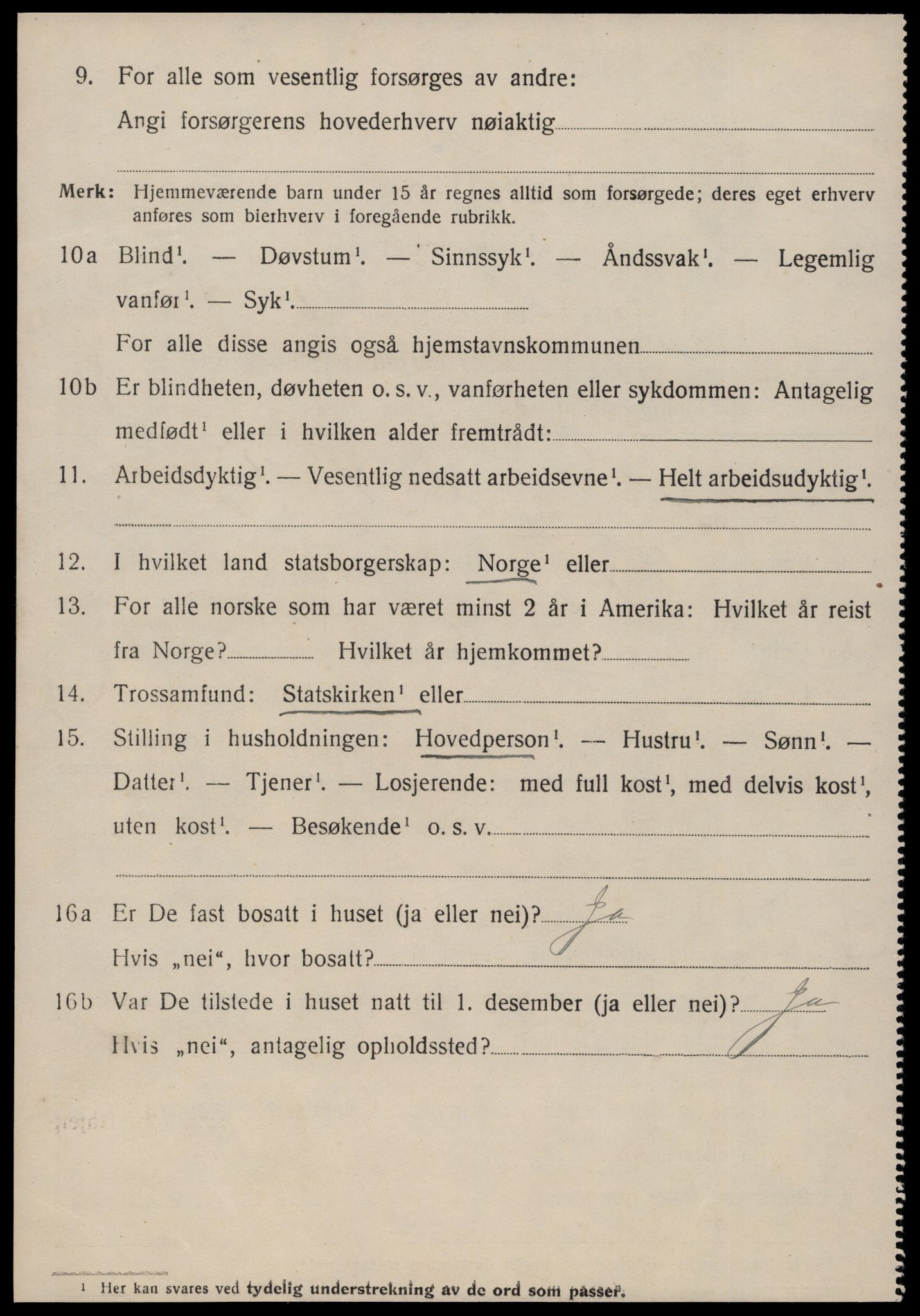 SAT, 1920 census for Skodje, 1920, p. 2616