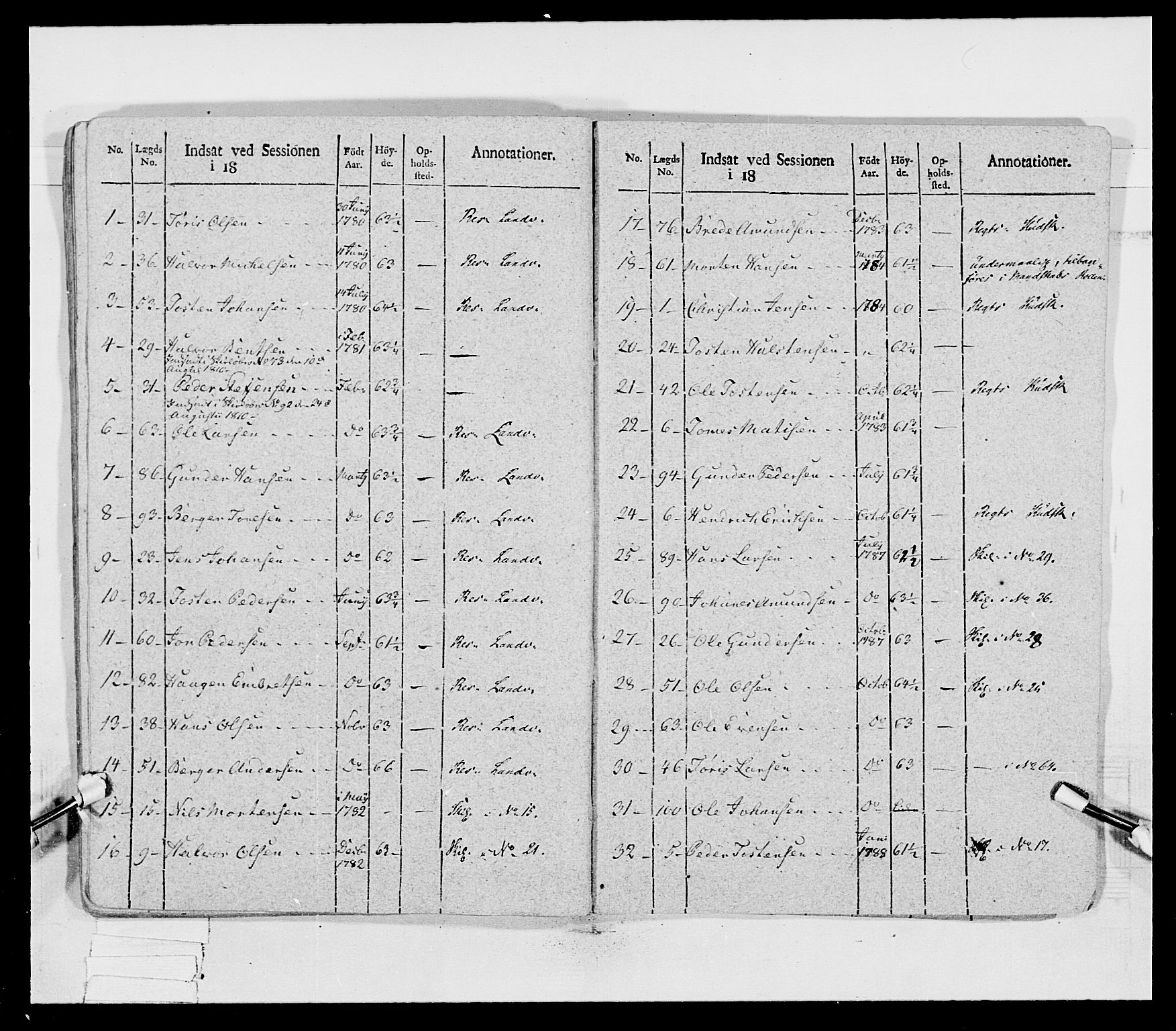 Generalitets- og kommissariatskollegiet, Det kongelige norske kommissariatskollegium, AV/RA-EA-5420/E/Eh/L0027: Skiløperkompaniene, 1812-1832, p. 45