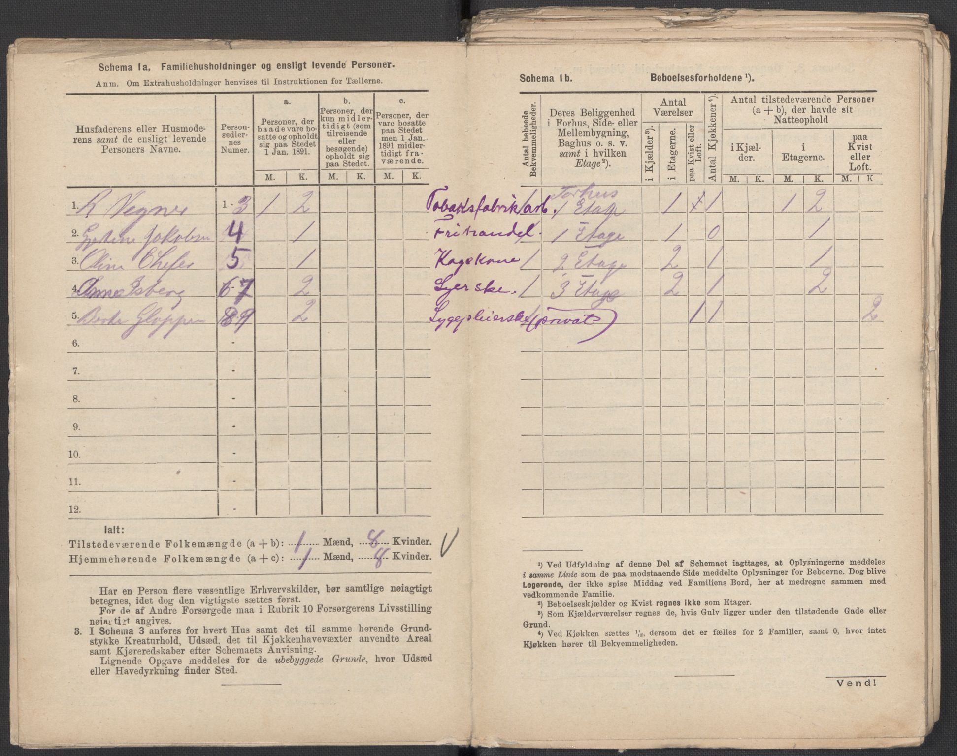 RA, 1891 Census for 1301 Bergen, 1891, p. 2010