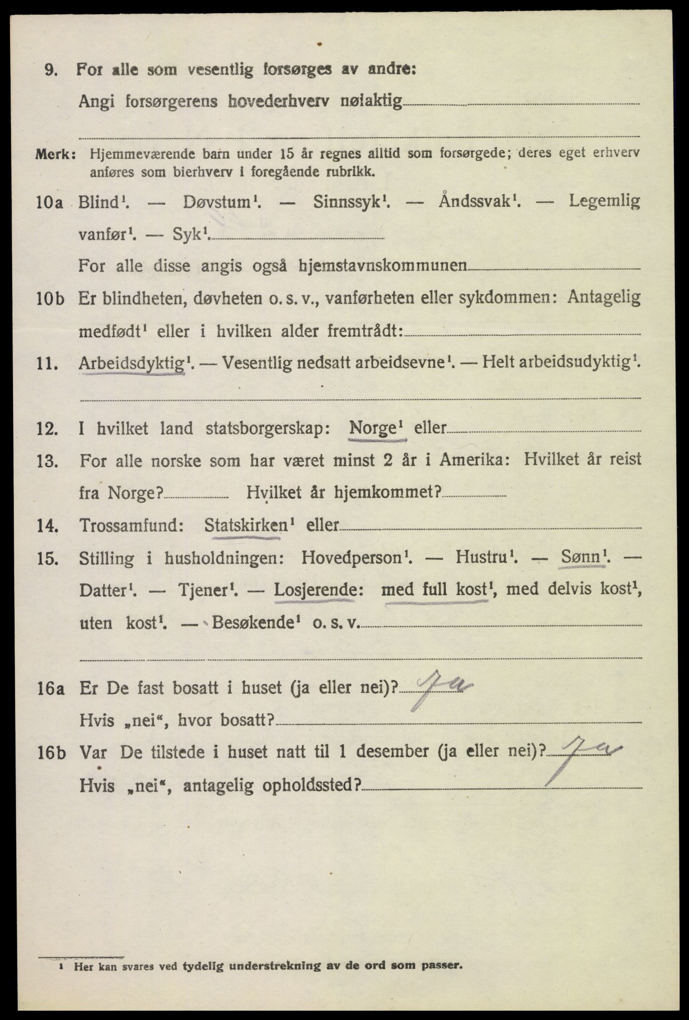 SAH, 1920 census for Stange, 1920, p. 3806