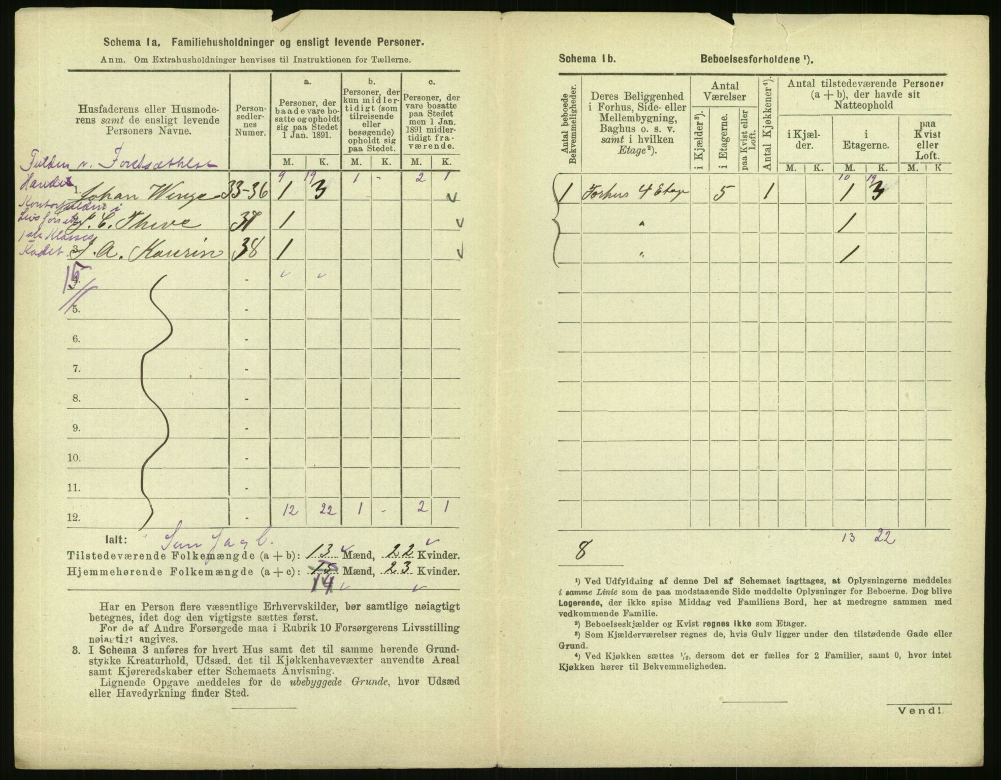 RA, 1891 census for 0301 Kristiania, 1891, p. 46534