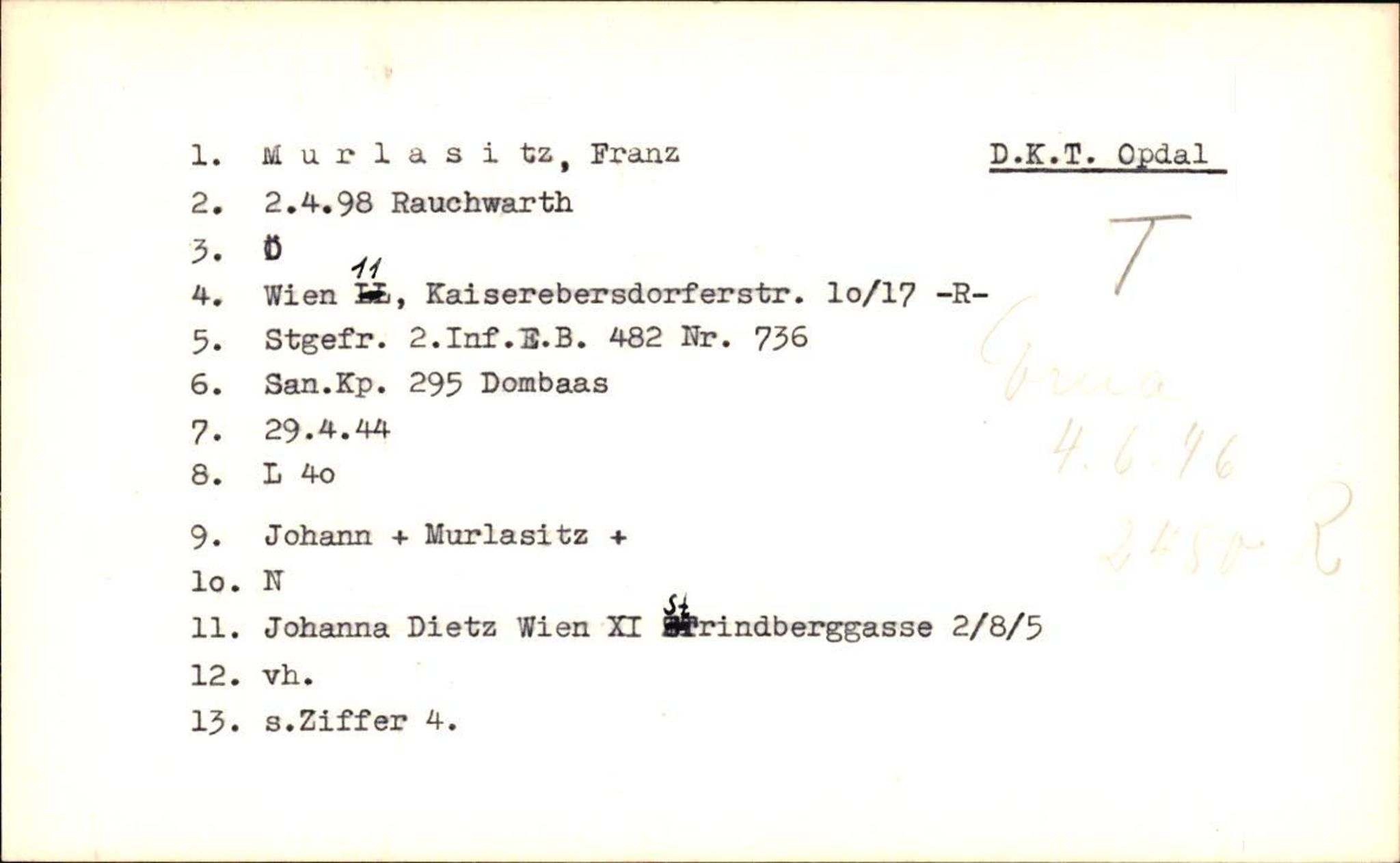 Hjemsendte tyskere , AV/RA-RAFA-6487/D/Db/L0020: Mülzet-Paülisch, 1945-1947, p. 14
