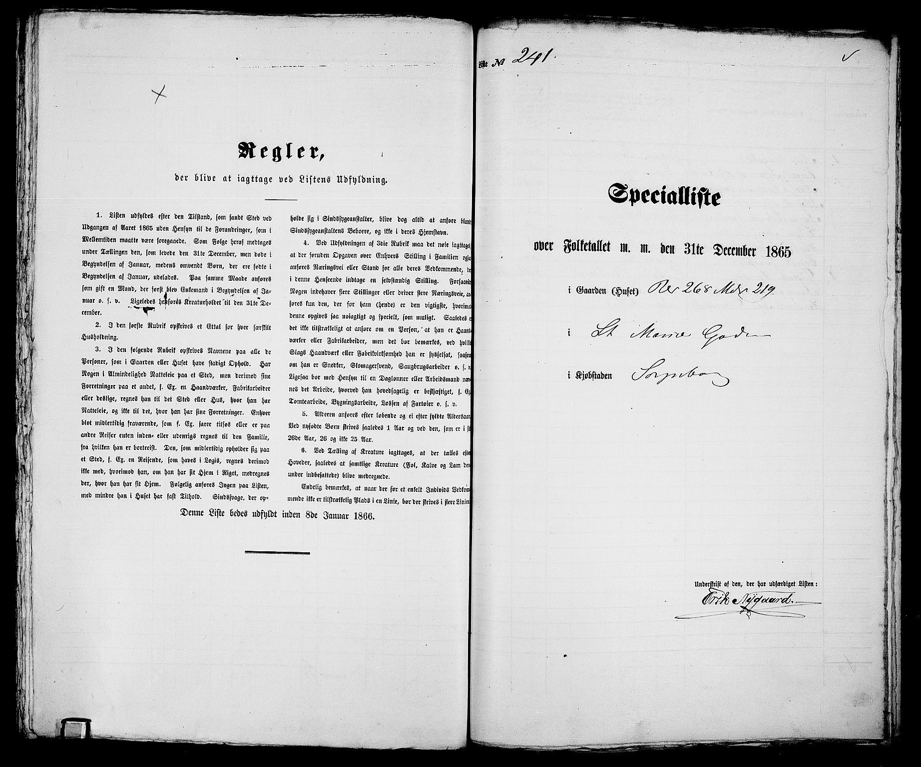 RA, 1865 census for Sarpsborg, 1865, p. 489