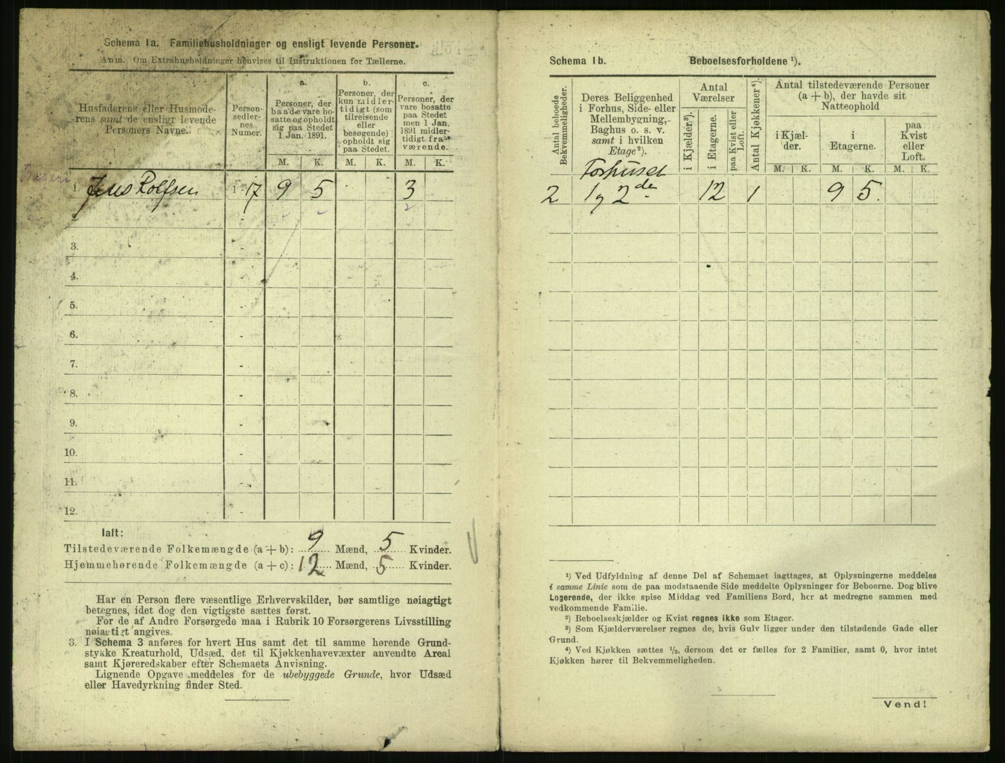 RA, 1891 census for 0301 Kristiania, 1891, p. 2529