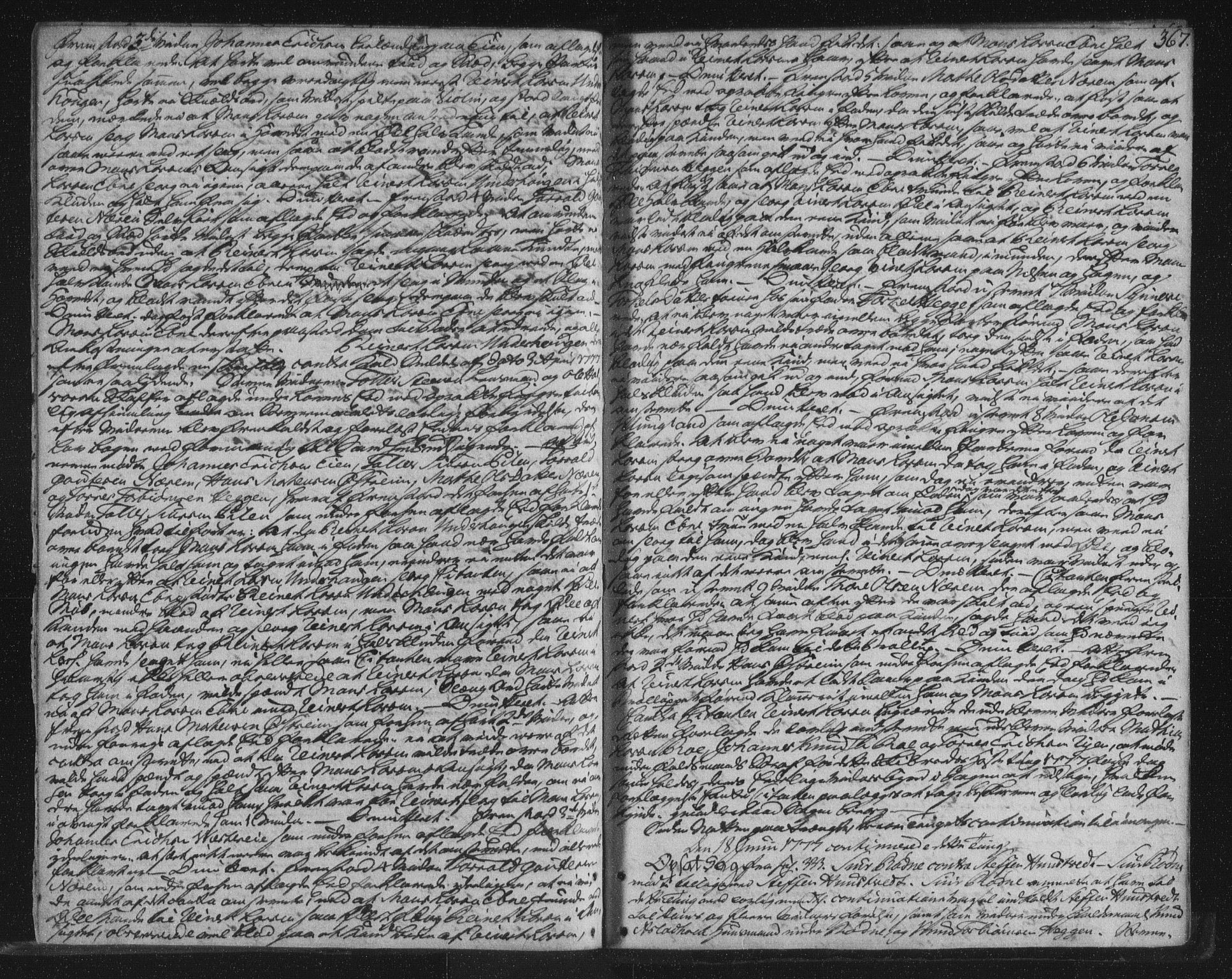 Sunnhordland sorenskrivar, SAB/A-2401/1/F/Faa/L0040: Tingbøker, 1772-1777, p. 366b-367a