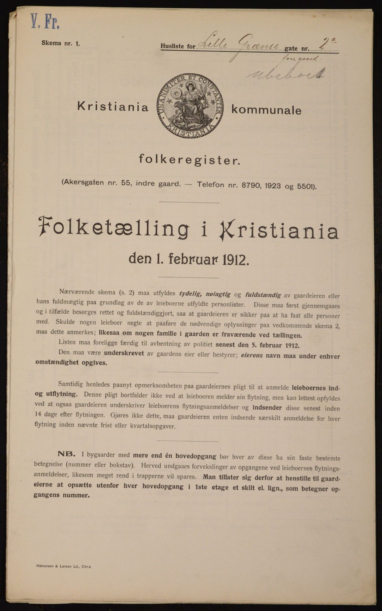 OBA, Municipal Census 1912 for Kristiania, 1912, p. 57873