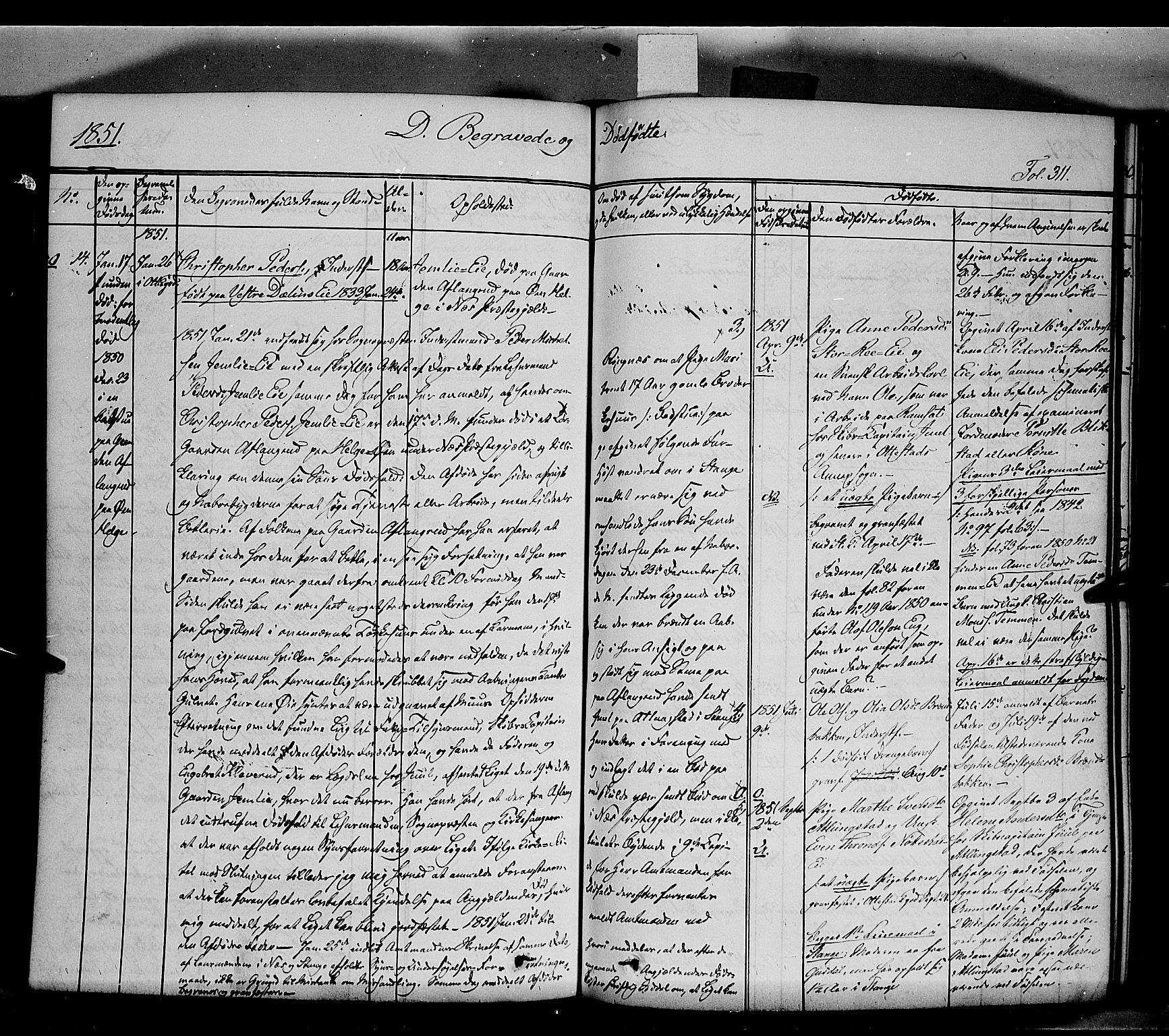 Stange prestekontor, AV/SAH-PREST-002/K/L0011: Parish register (official) no. 11, 1846-1852, p. 311