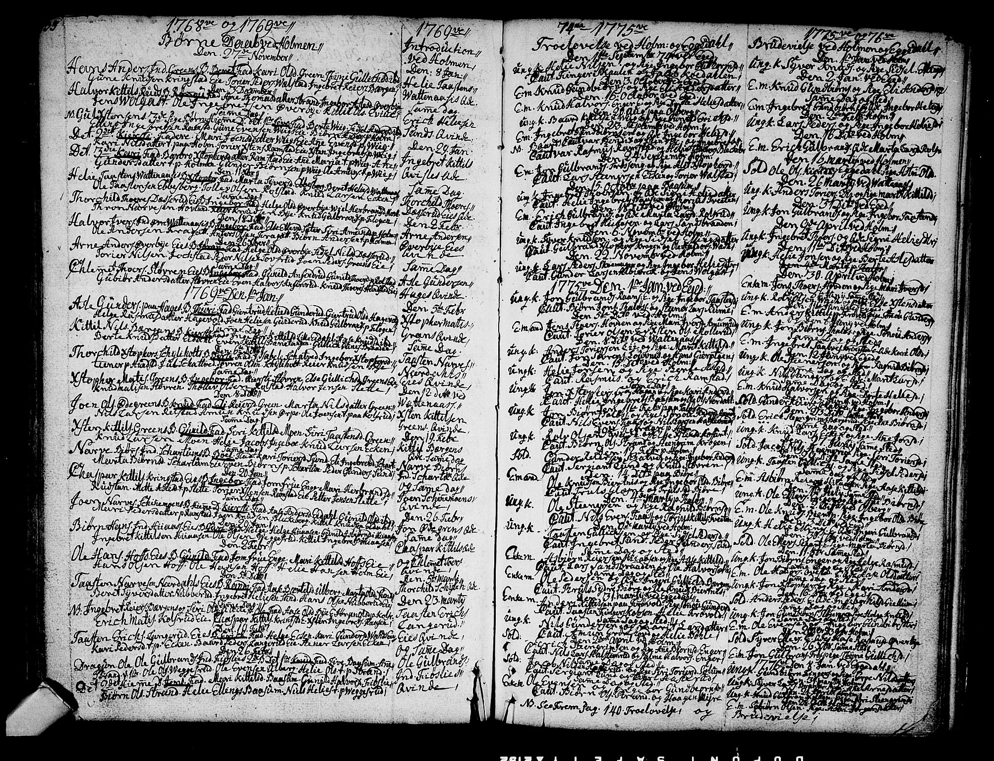 Sigdal kirkebøker, SAKO/A-245/F/Fa/L0001: Parish register (official) no. I 1, 1722-1777, p. 135-136