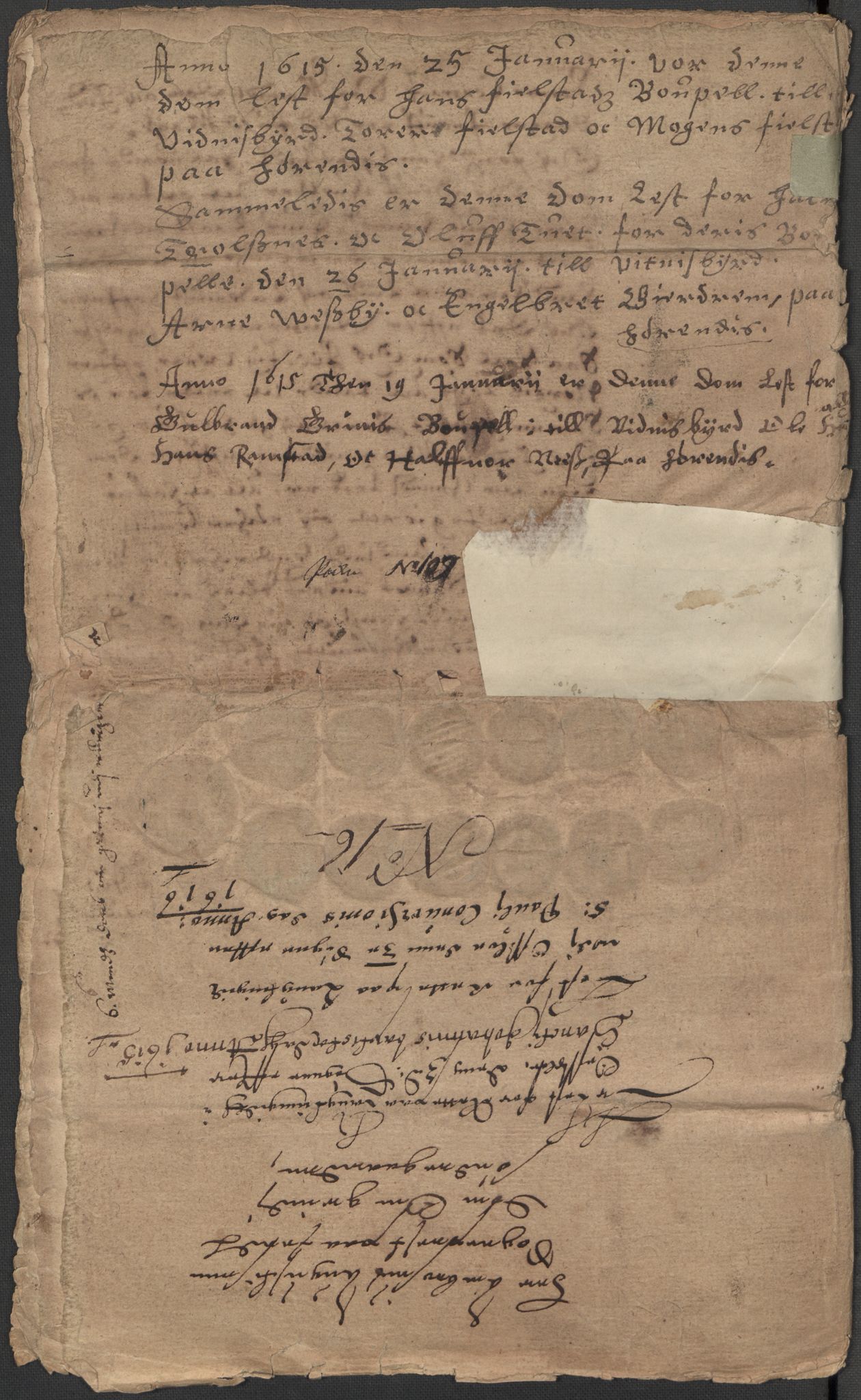 Riksarkivets diplomsamling, AV/RA-EA-5965/F15/L0008: Prestearkiv - Akershus, 1581-1619, p. 95