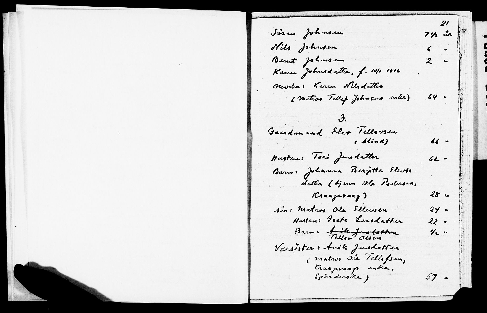 AAKS, Census 1815 for Dypvåg/Dypvåg (transcript), 1815, p. 21