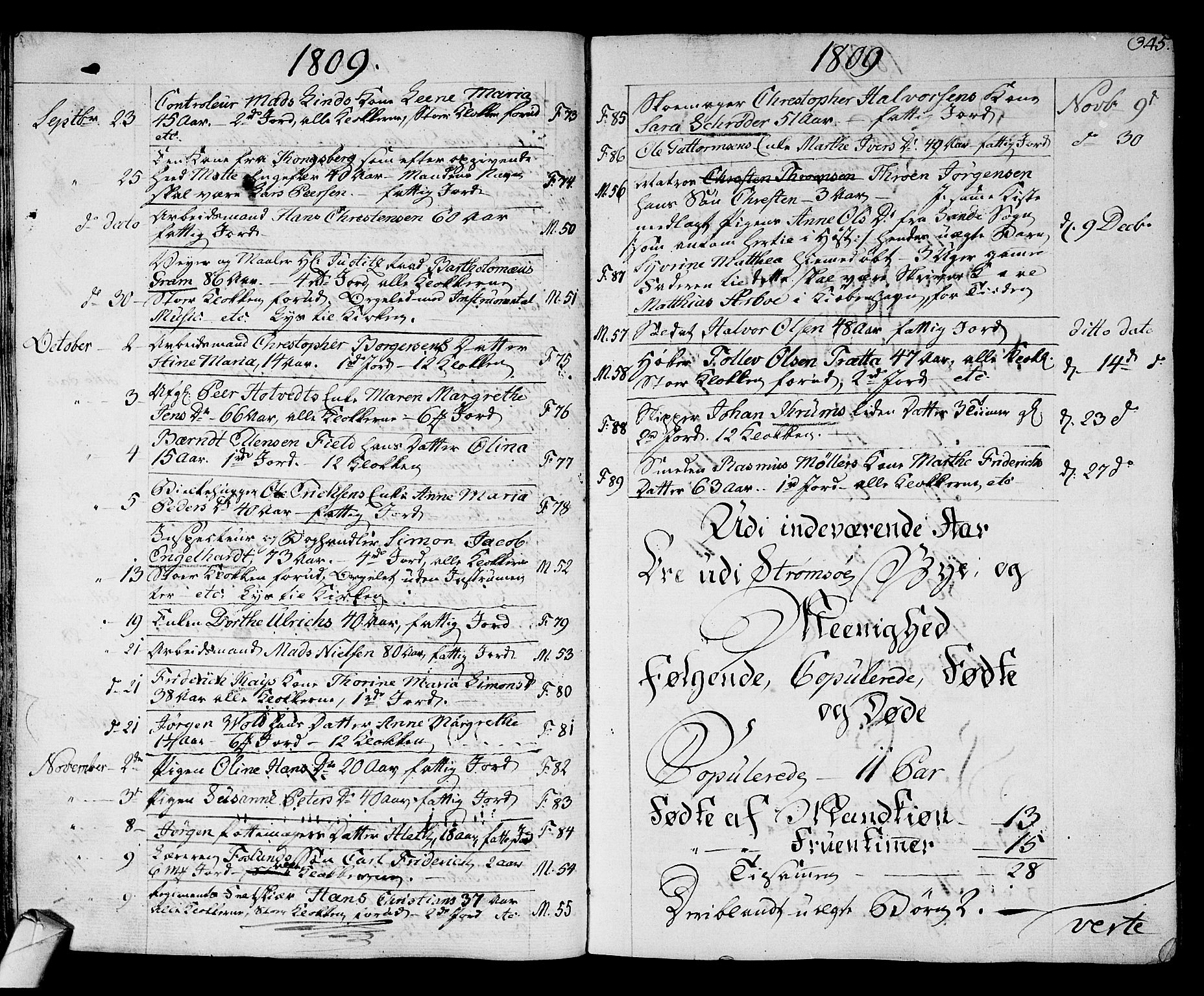 Strømsø kirkebøker, SAKO/A-246/F/Fa/L0010: Parish register (official) no. I 10, 1792-1822, p. 345