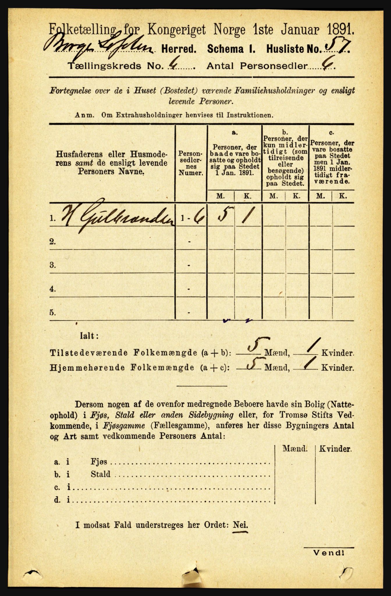 RA, 1891 census for 1862 Borge, 1891, p. 3929