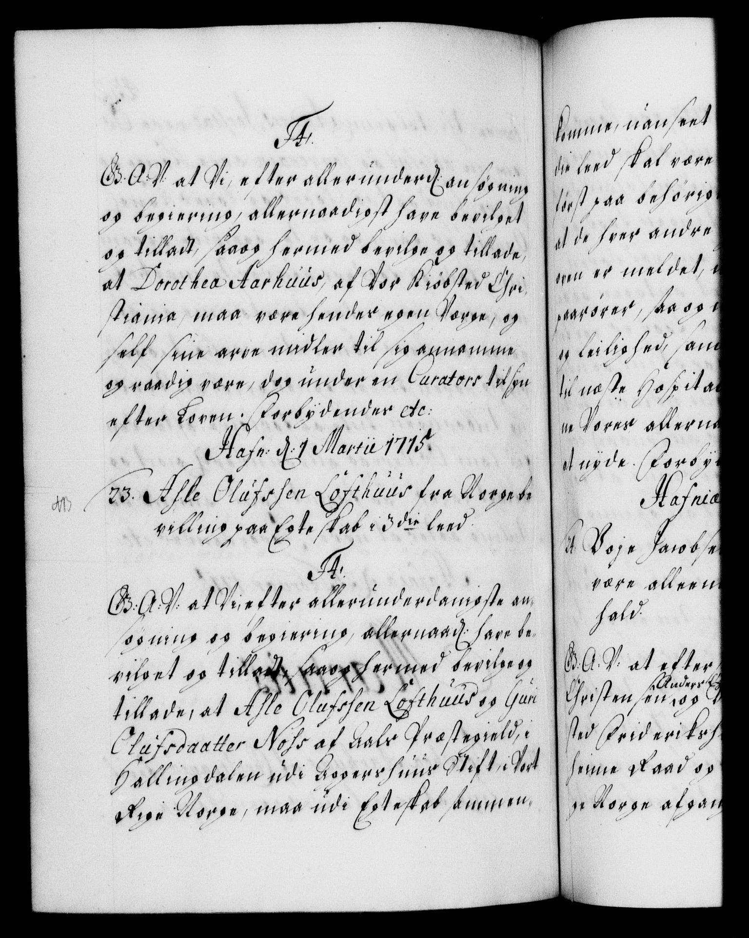 Danske Kanselli 1572-1799, RA/EA-3023/F/Fc/Fca/Fcaa/L0021: Norske registre, 1712-1715, p. 432b