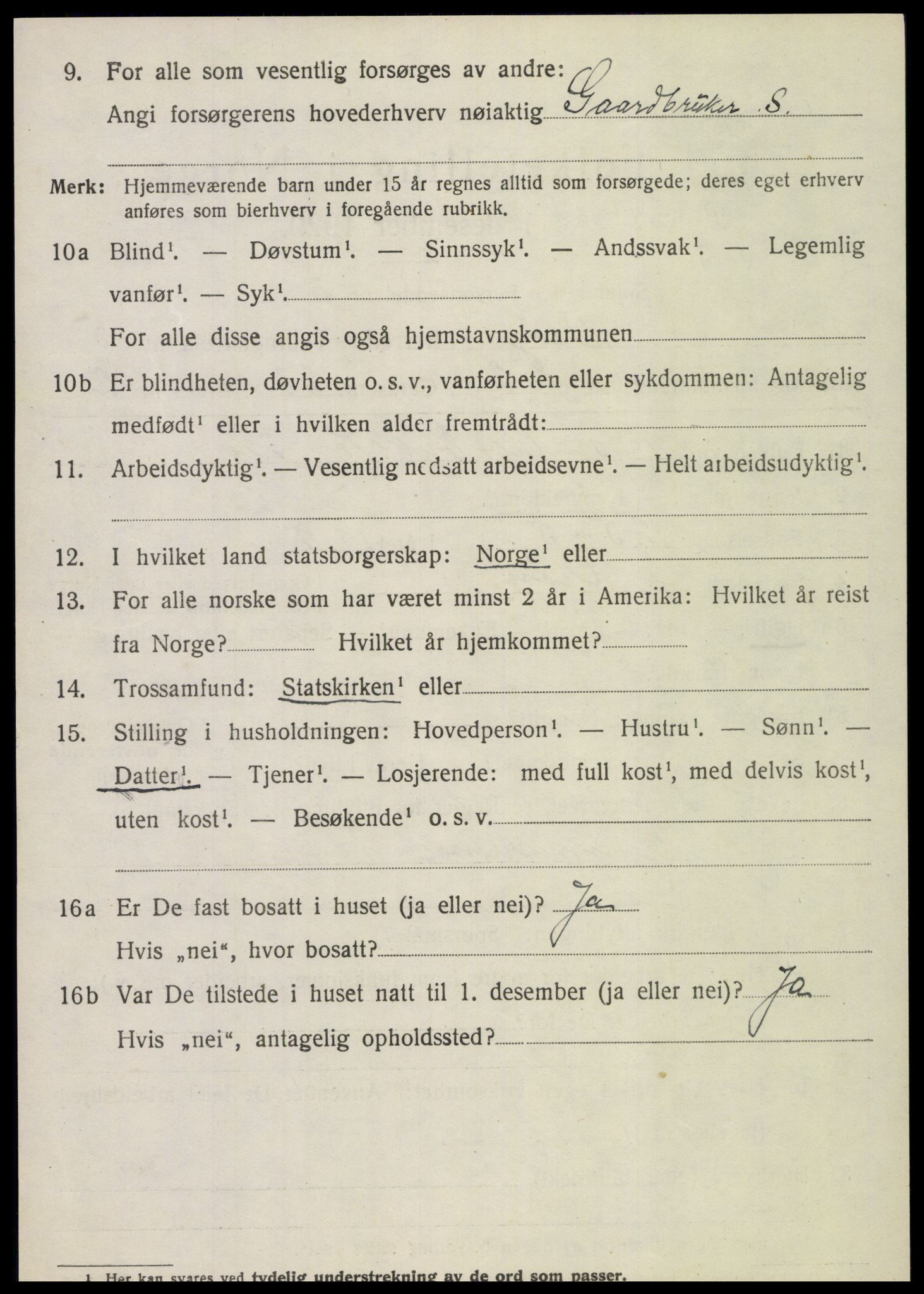 SAT, 1920 census for Veøy, 1920, p. 2344