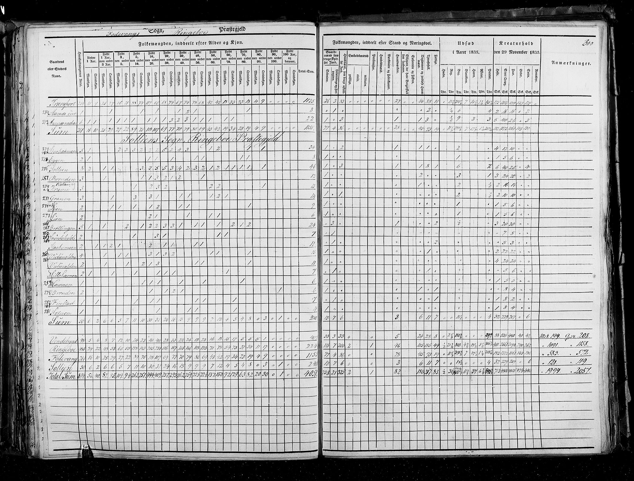 RA, Census 1835, vol. 3: Hedemarken amt og Kristians amt, 1835, p. 300