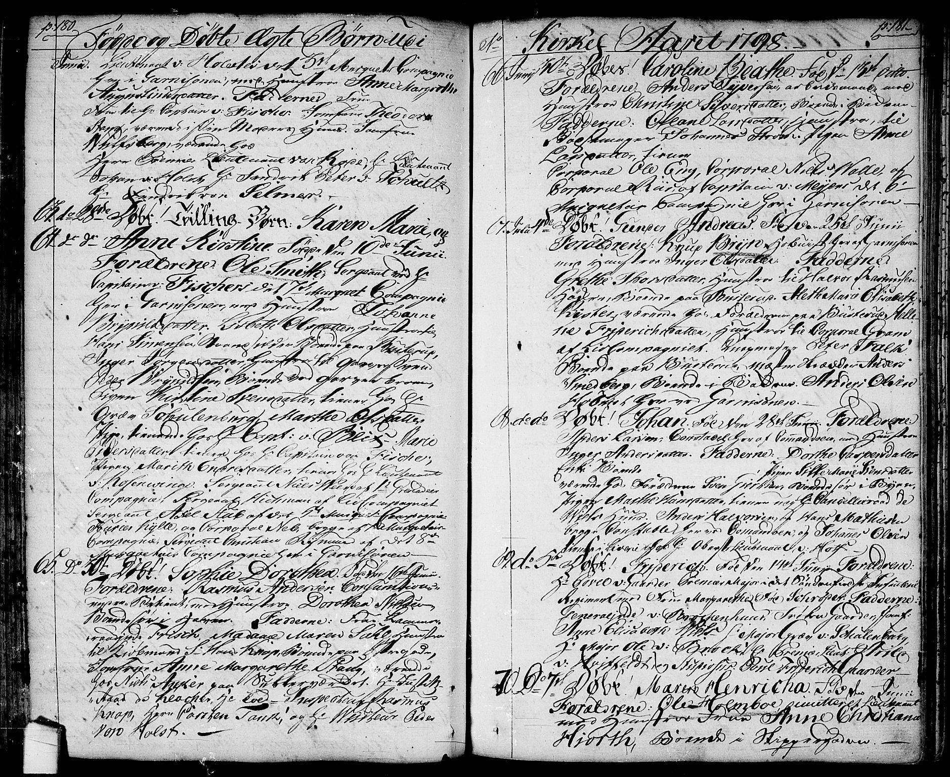 Halden prestekontor Kirkebøker, SAO/A-10909/F/Fa/L0002: Parish register (official) no. I 2, 1792-1812, p. 180-181