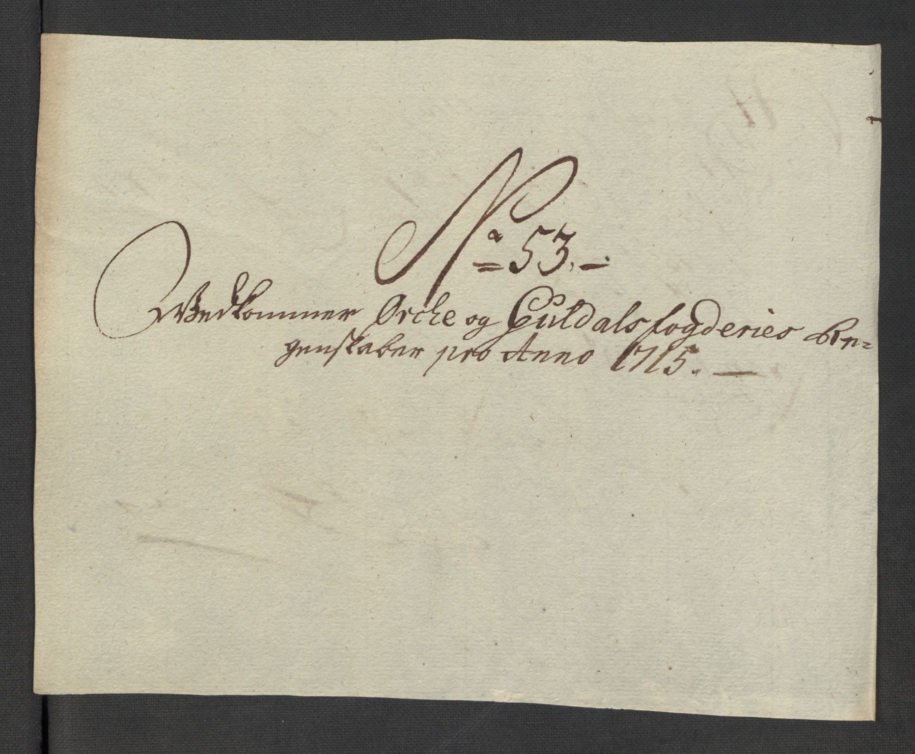 Rentekammeret inntil 1814, Reviderte regnskaper, Fogderegnskap, AV/RA-EA-4092/R60/L3966: Fogderegnskap Orkdal og Gauldal, 1715, p. 421