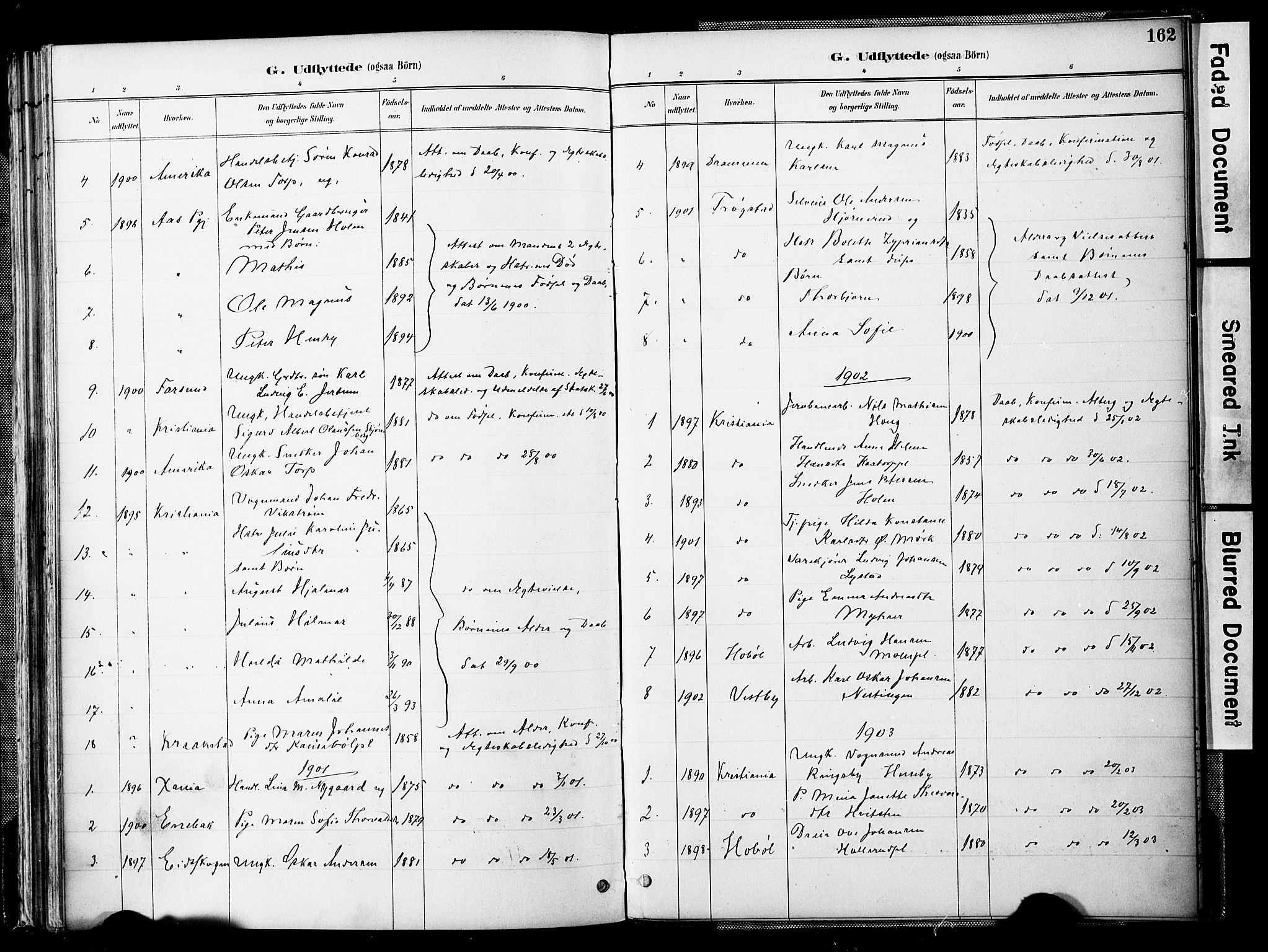 Spydeberg prestekontor Kirkebøker, AV/SAO-A-10924/F/Fb/L0001: Parish register (official) no. II 1, 1886-1907, p. 162