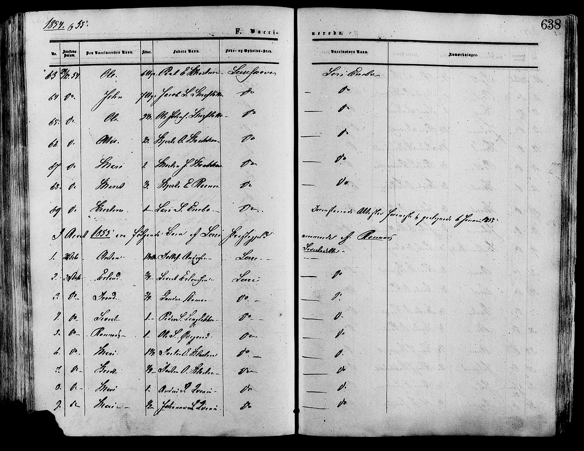 Lesja prestekontor, SAH/PREST-068/H/Ha/Haa/L0008: Parish register (official) no. 8, 1854-1880, p. 638