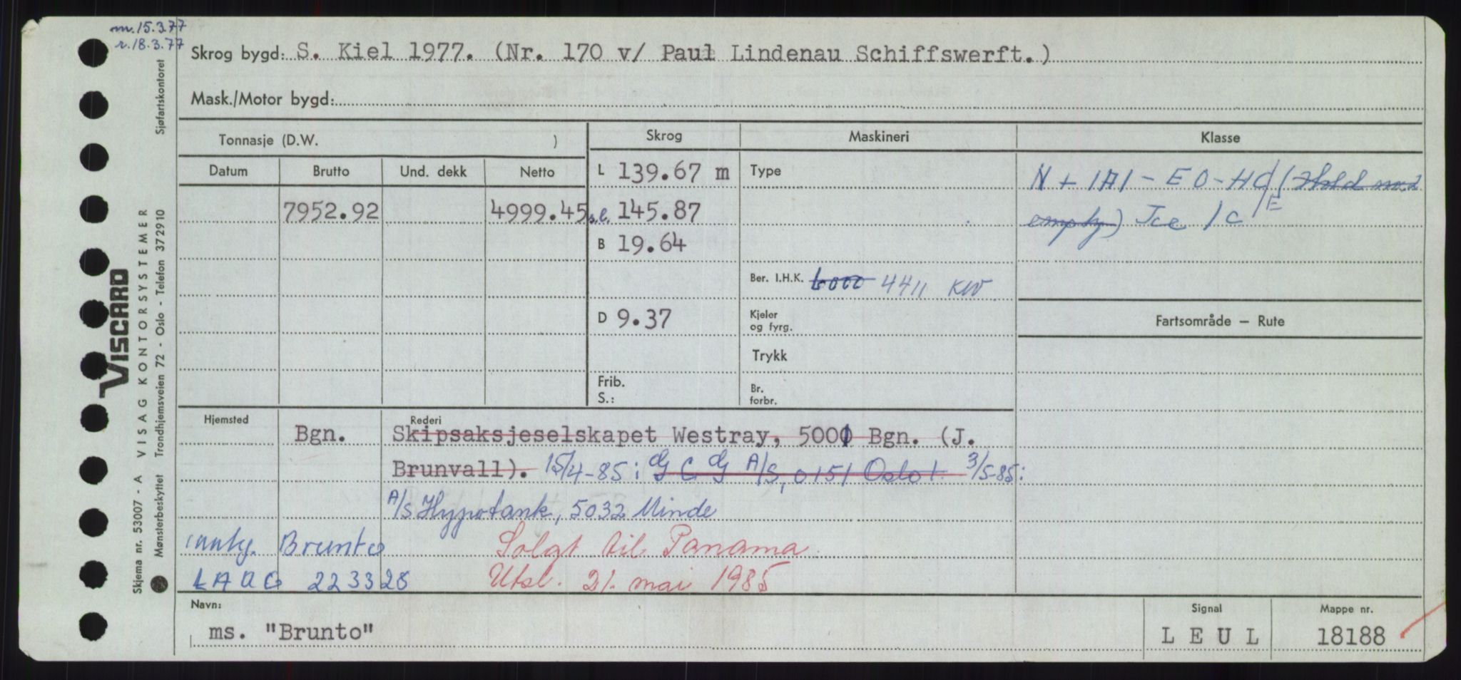 Sjøfartsdirektoratet med forløpere, Skipsmålingen, RA/S-1627/H/Hd/L0005: Fartøy, Br-Byg, p. 417