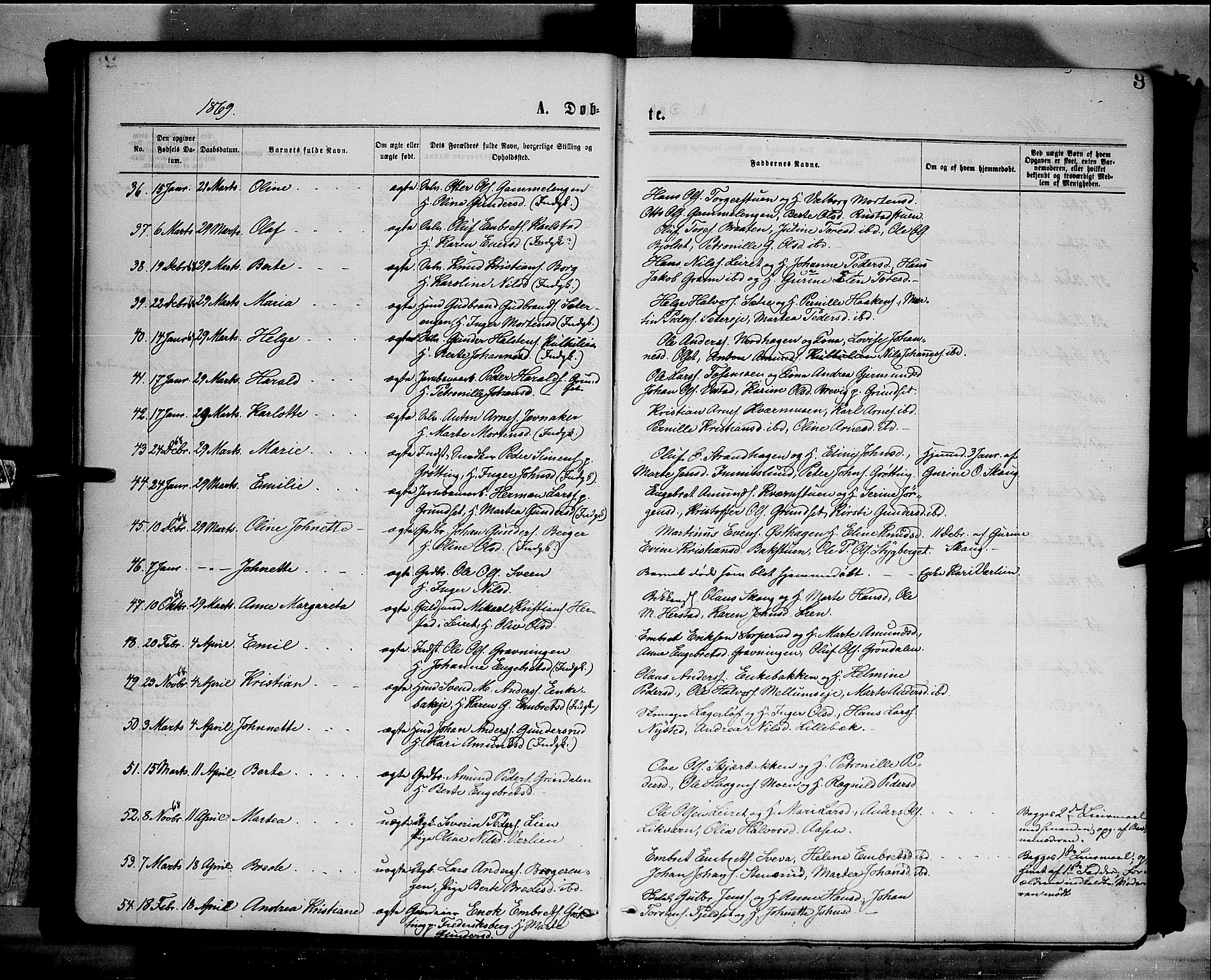 Elverum prestekontor, AV/SAH-PREST-044/H/Ha/Haa/L0011: Parish register (official) no. 11, 1869-1879, p. 3