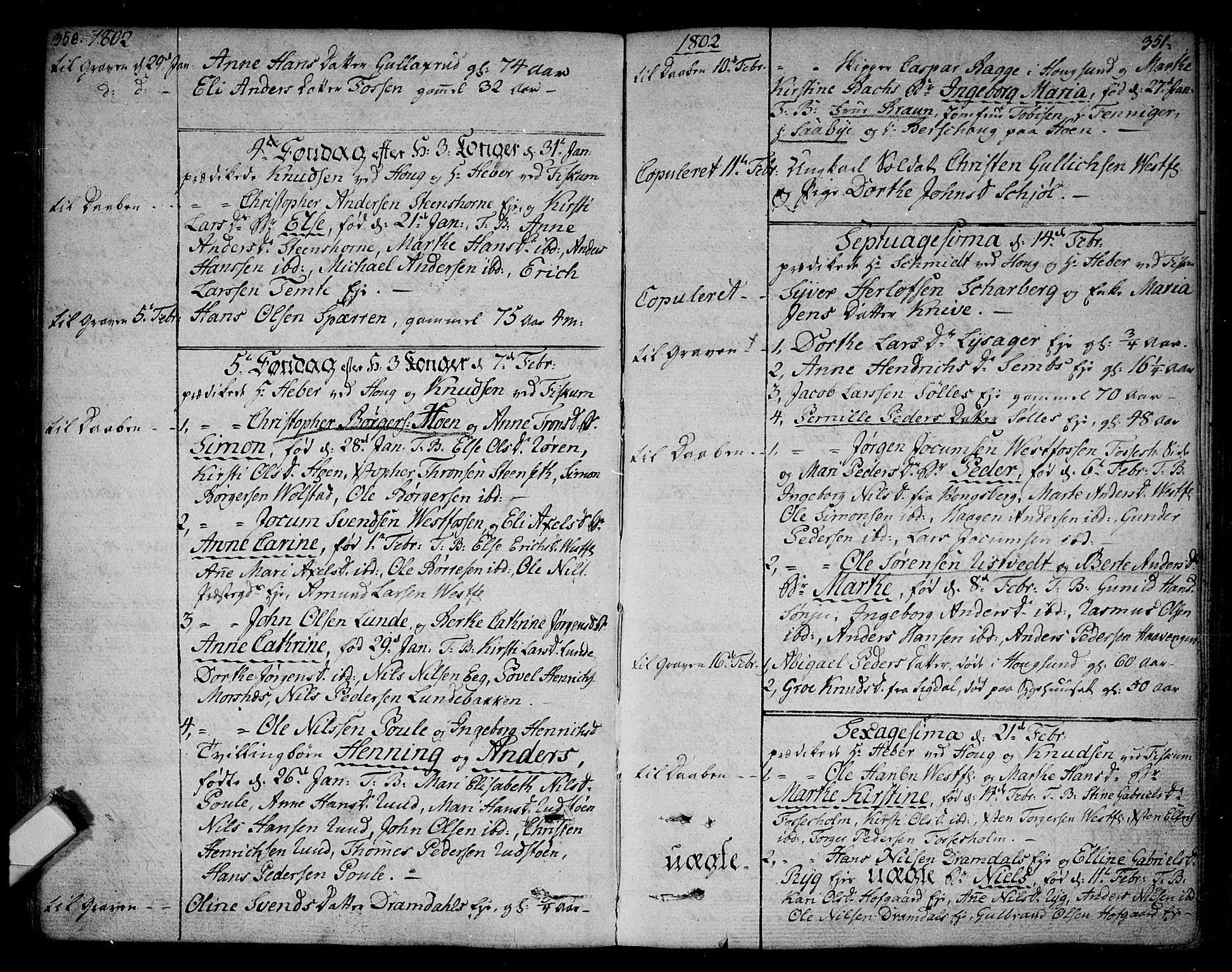 Eiker kirkebøker, SAKO/A-4/F/Fa/L0009: Parish register (official) no. I 9, 1789-1806, p. 350-351