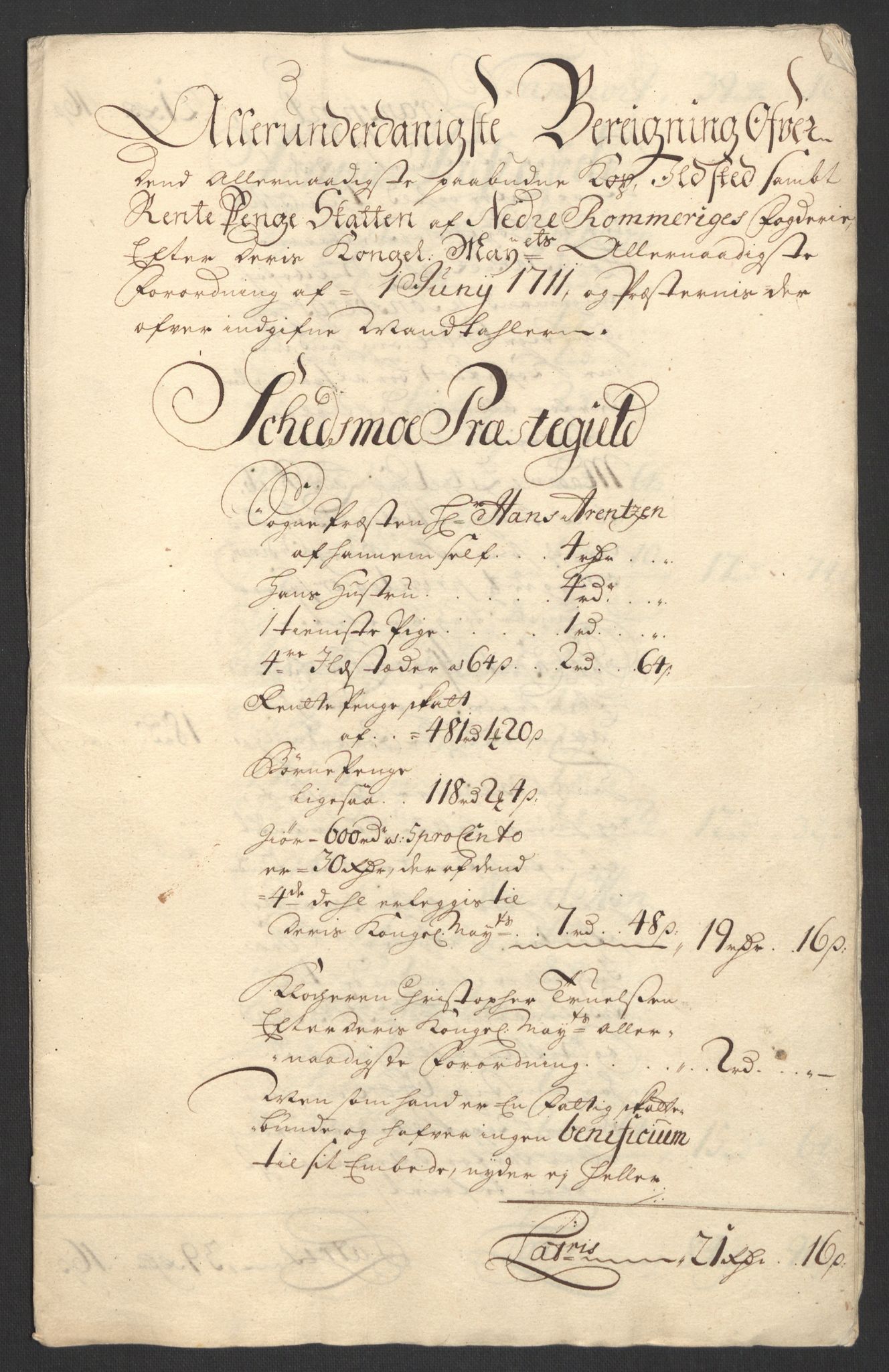 Rentekammeret inntil 1814, Reviderte regnskaper, Fogderegnskap, AV/RA-EA-4092/R11/L0592: Fogderegnskap Nedre Romerike, 1710-1711, p. 389